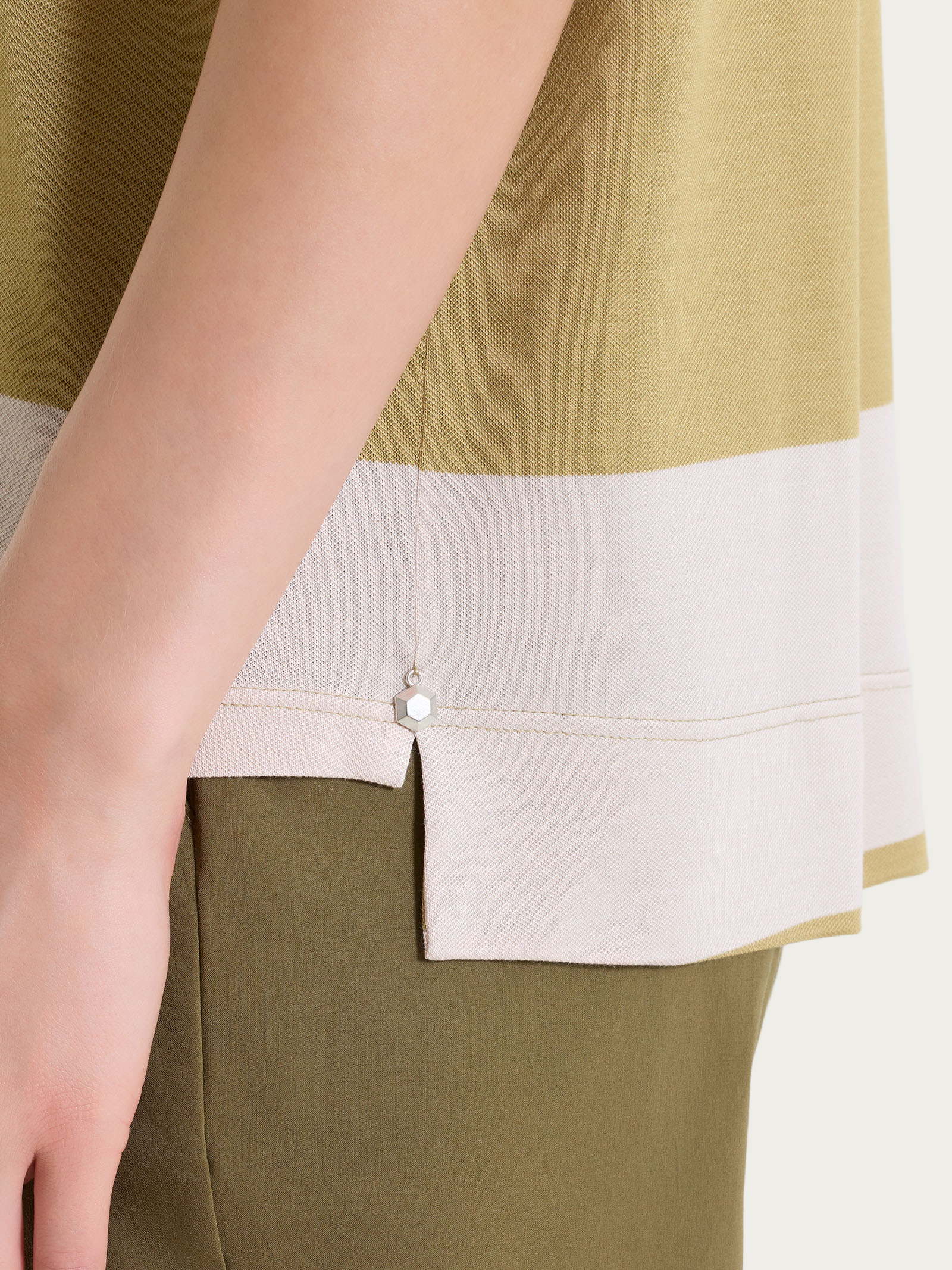 Ragno Summer Light maglietta a righe Fant. Khaki