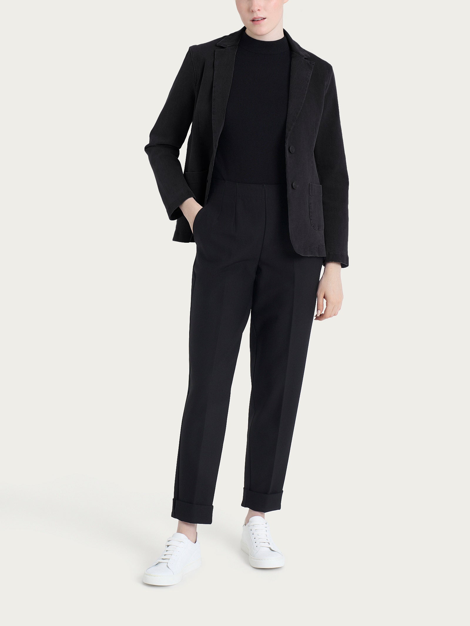 Ragno Super Denim blazer due bottoni Nero elasticizzato