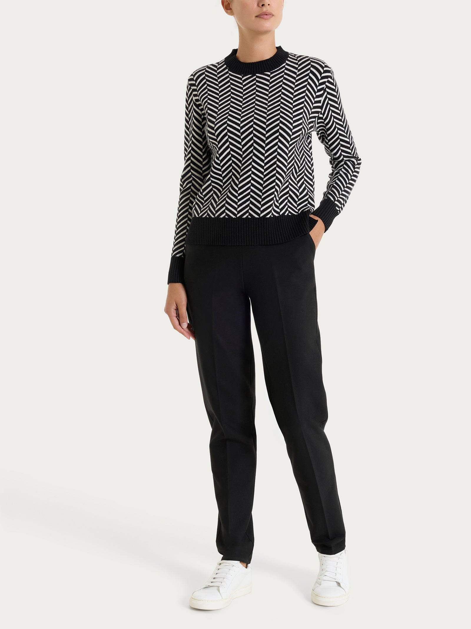 Ragno Super Soft Maglia Girocollo Fant.Nero spigata