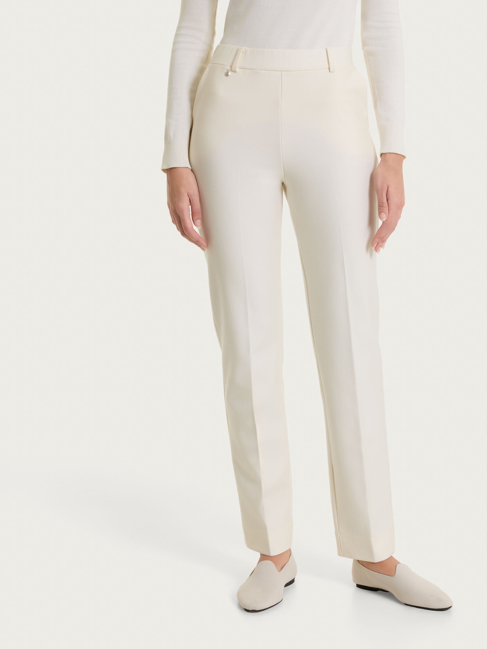 Ragno Compact Pantalone dritto Avorio con tasche