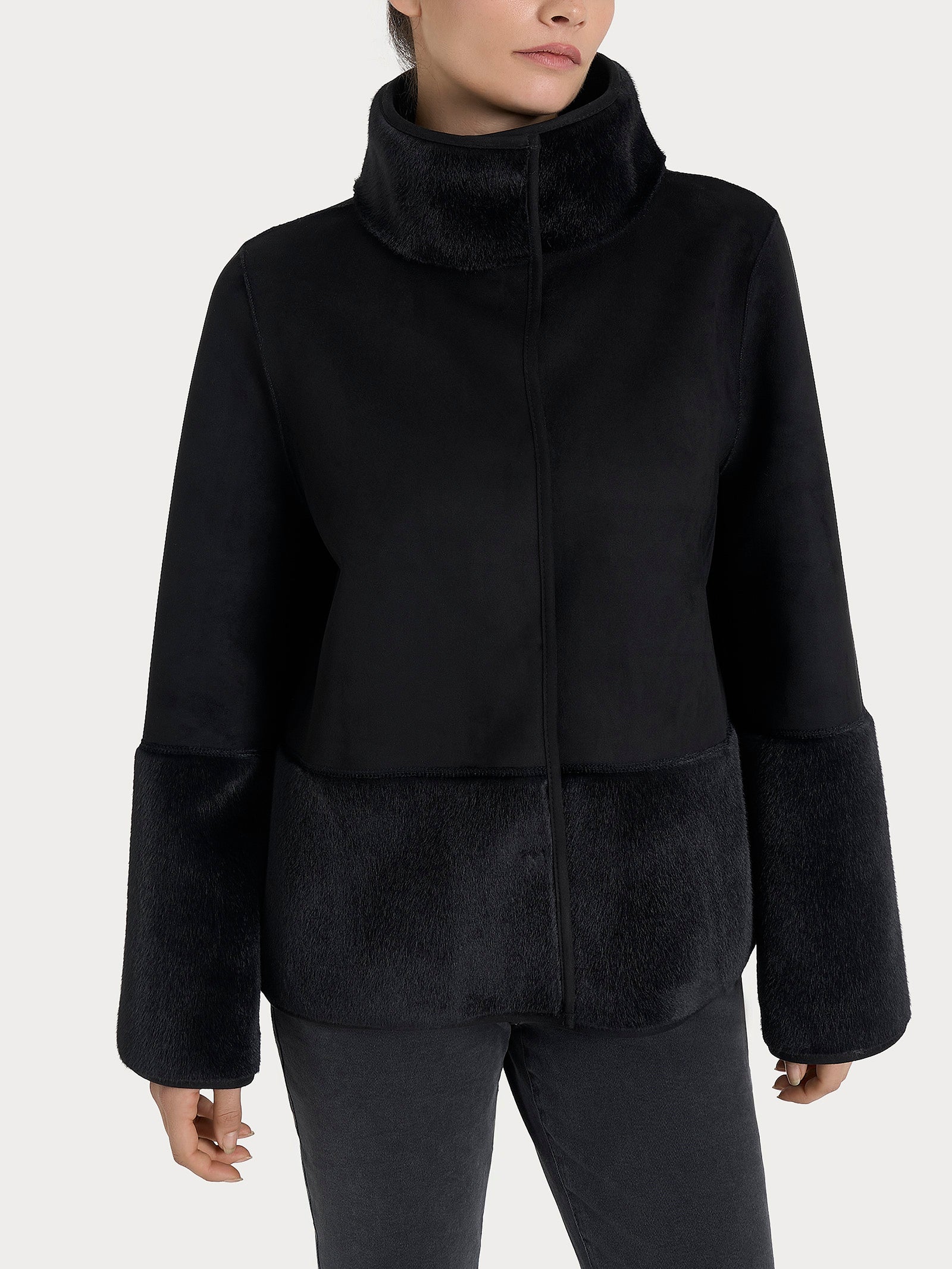 Ragno Compact giacca corta double-face donna nero