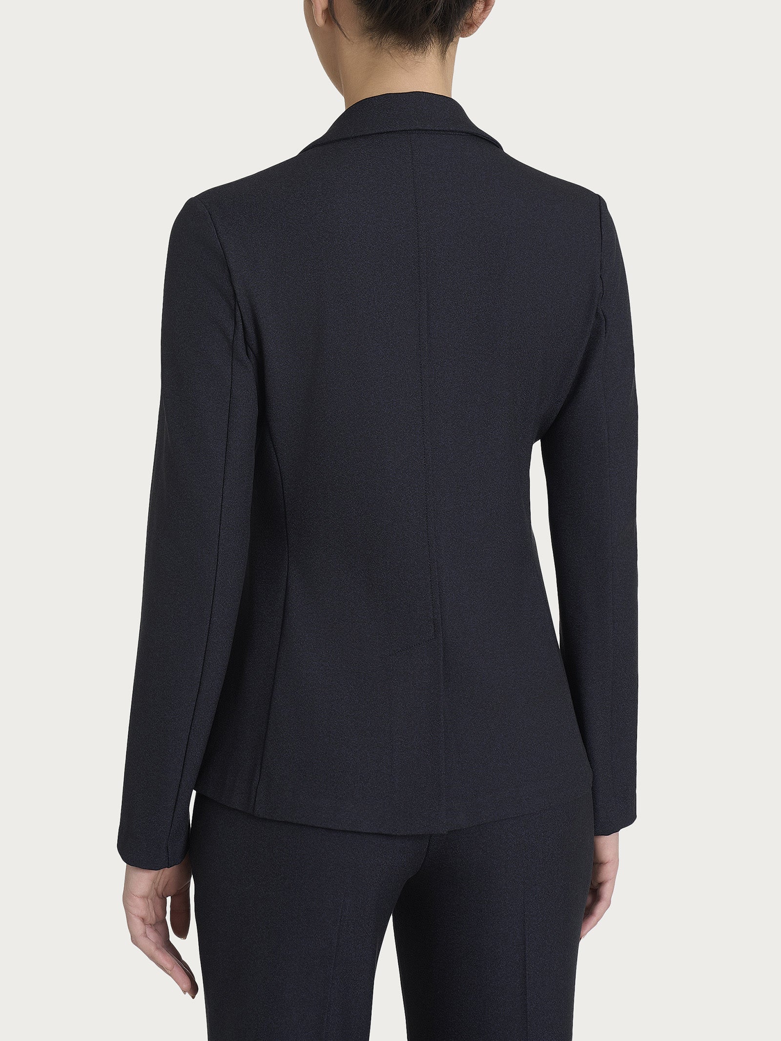 Ragno Flannel Twill Blazer Due Bottoni Bleu Melange