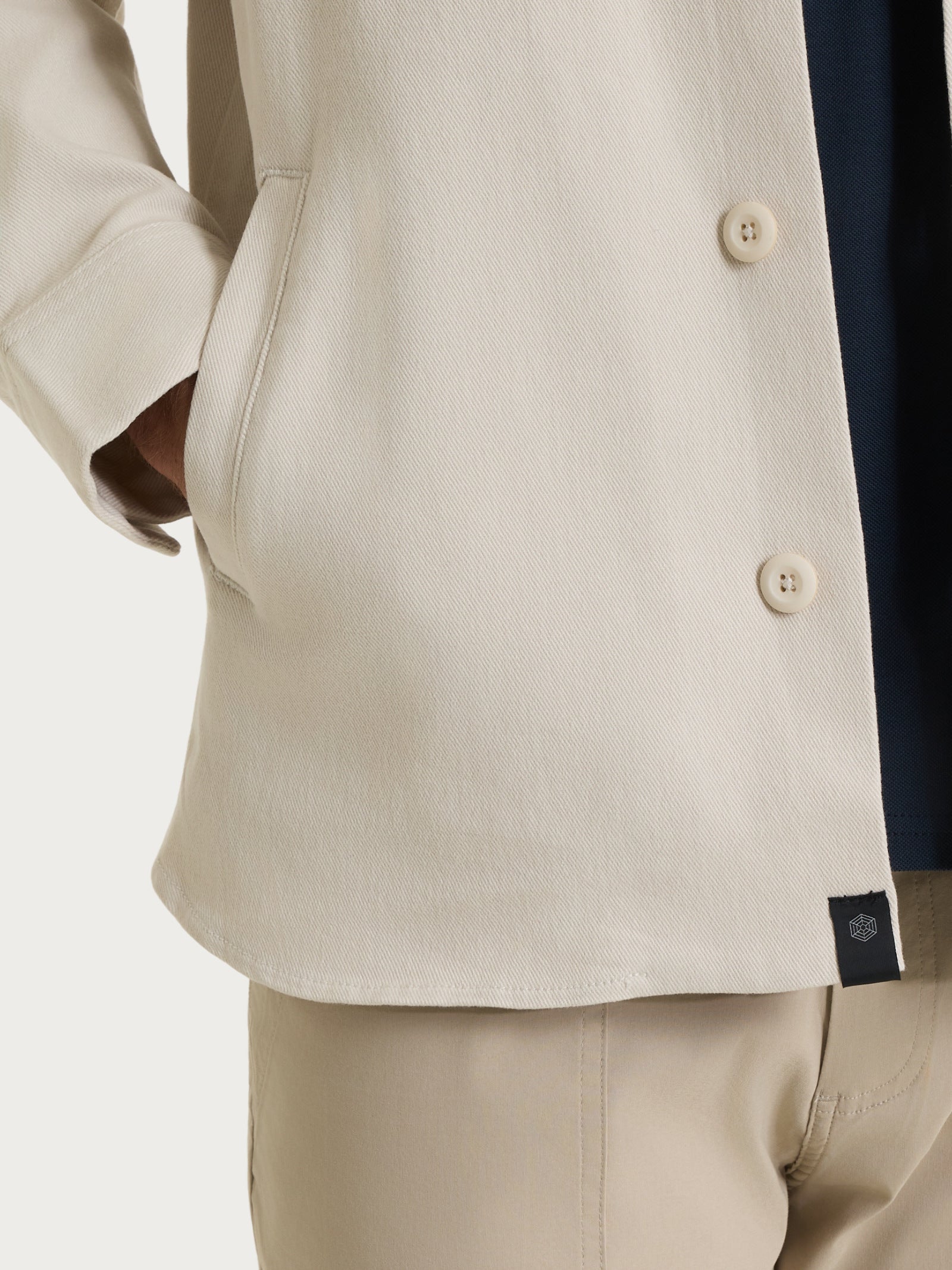 Ragno Compact Shacket twill cotone beige champignon