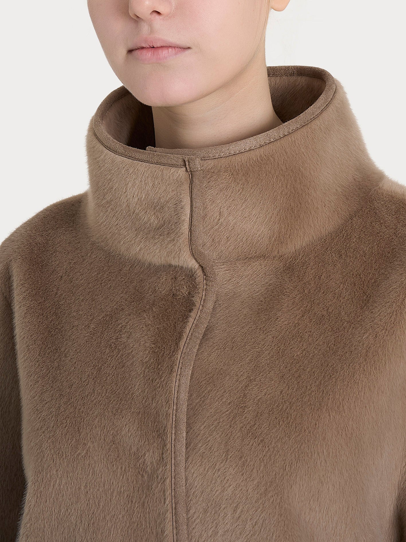 Ragno Vegan Shearling giacca corta double-face Pine Bark
