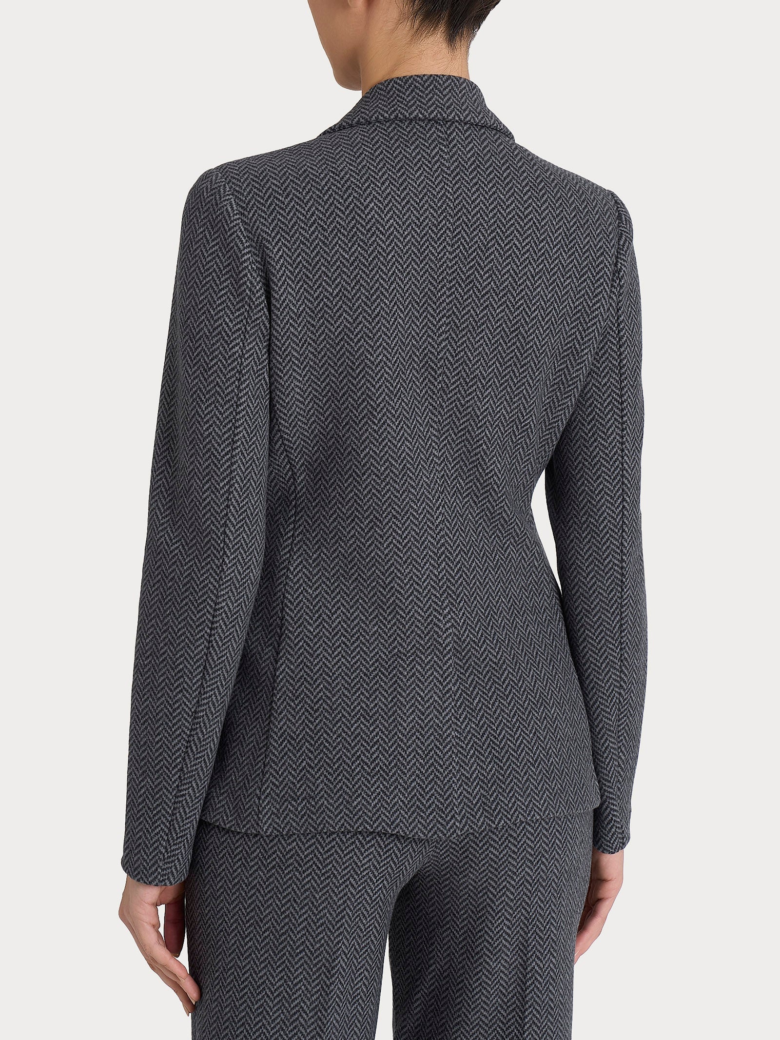 Ragno Compact Blazer Due Bottoni Donna Fant.Oscuro Mel Jacquard