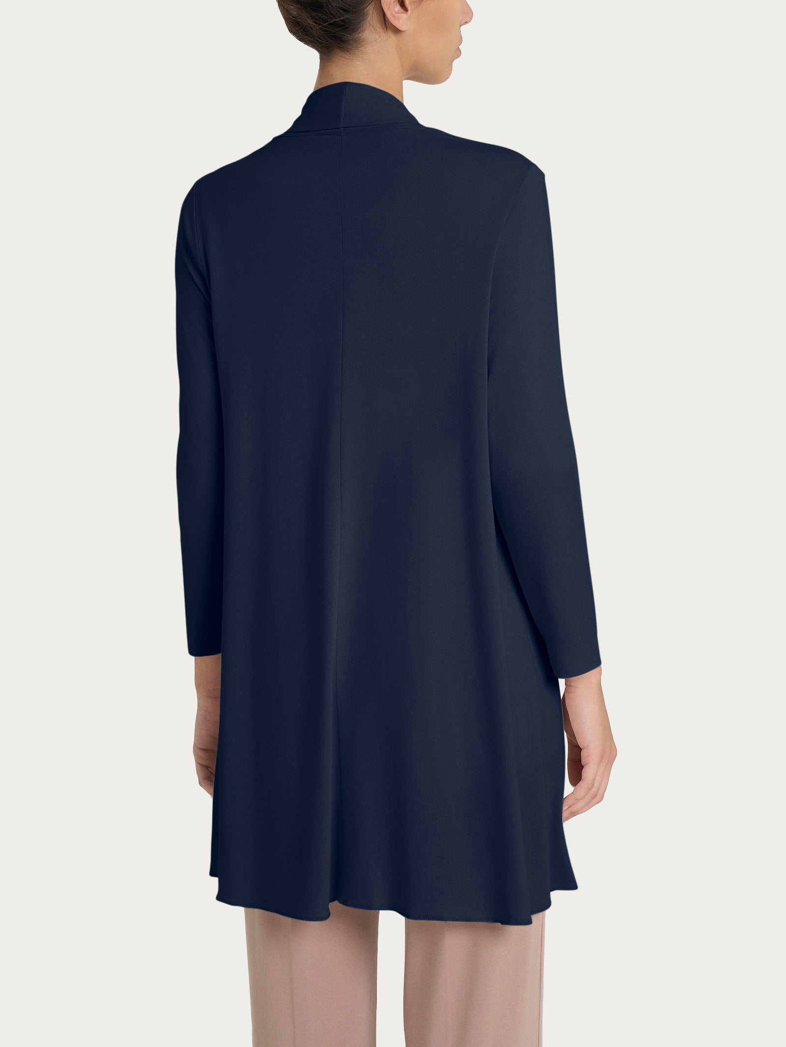 Ragno Viscosa Cardigan Lungo Aperto 3/4 Viscosa Bleu
