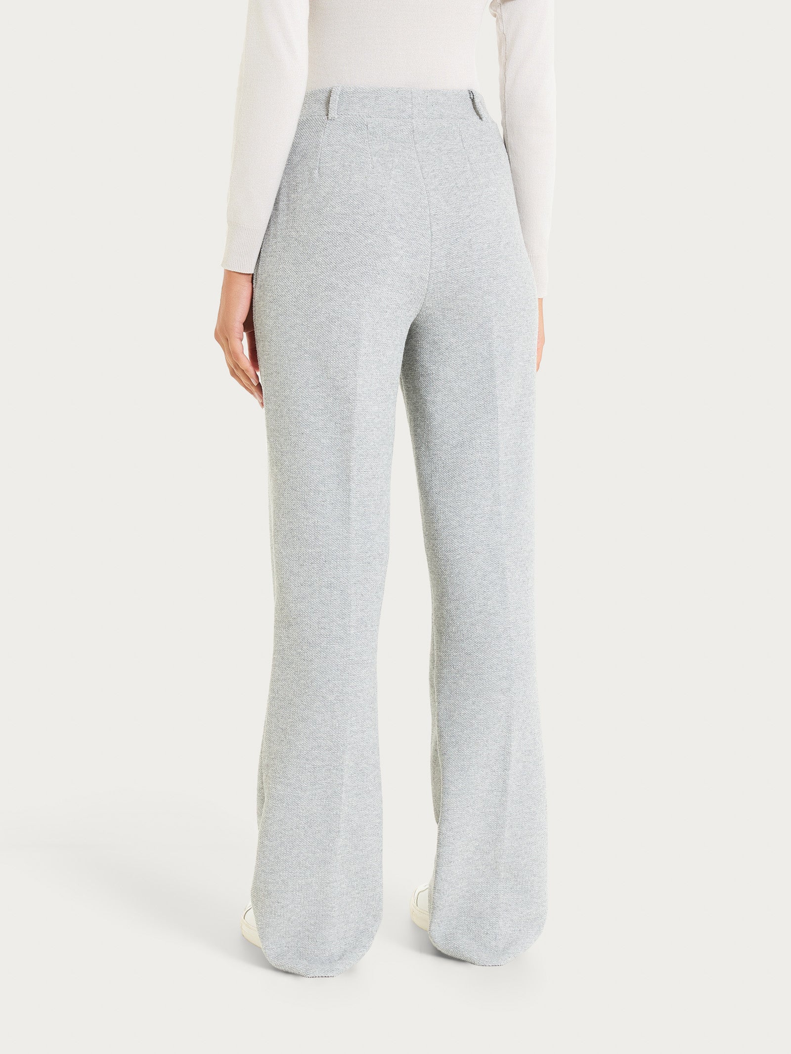 Ragno Pantalone Ampio Japanese Fleece Caldo Grigio Melange