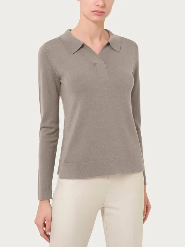Ragno Merino Soft Polo Maglia Weathered Teak termoregolante