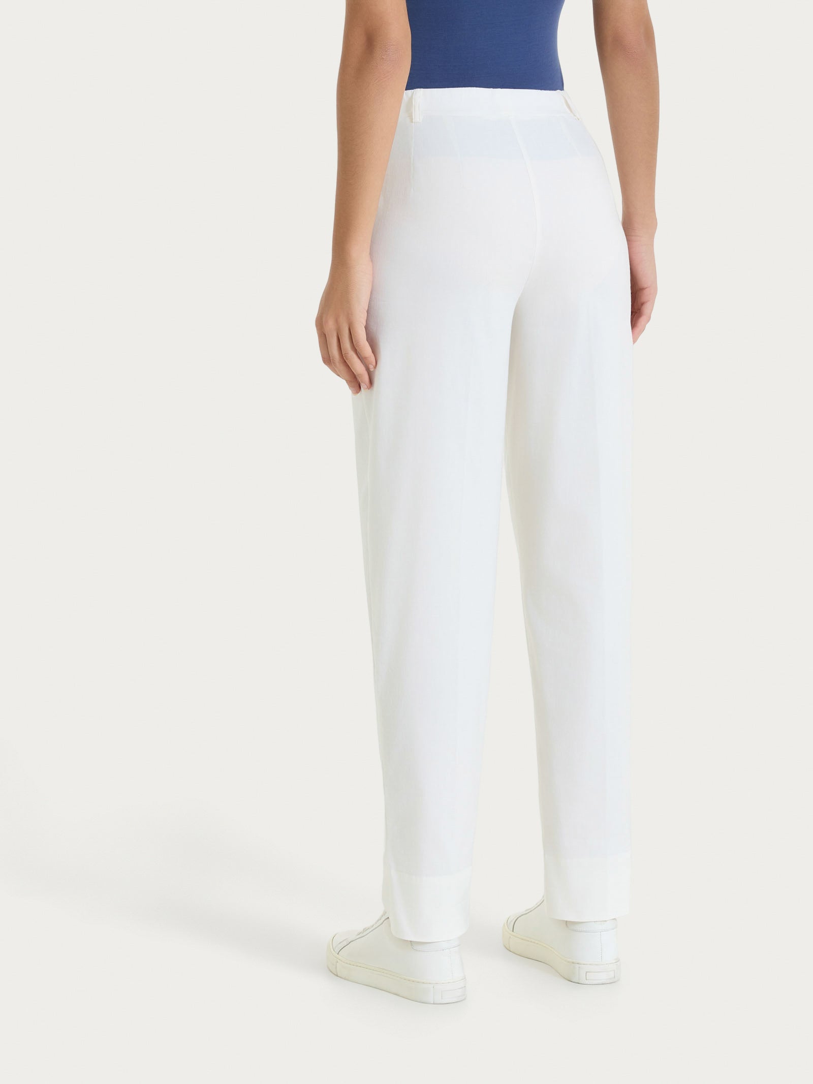 Ragno Linen Super Fresh Pantalone Carota Candido Lino