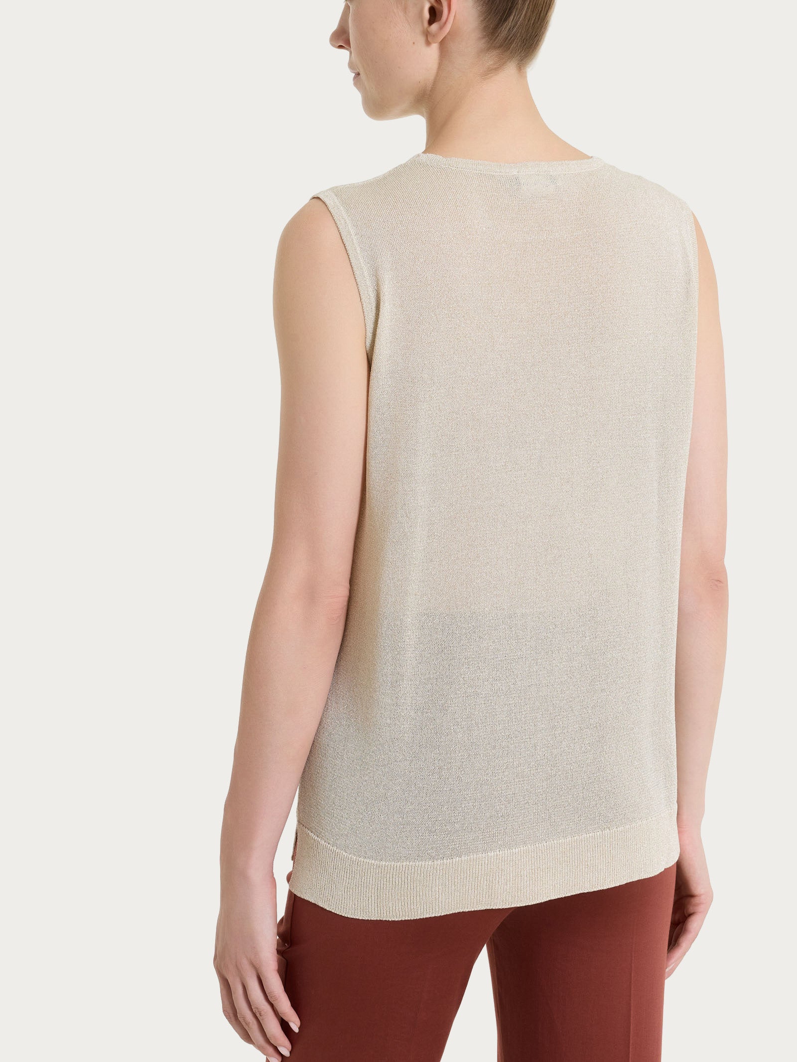 Ragno Crêpe Lurex maglia smanicata champignon luminosa