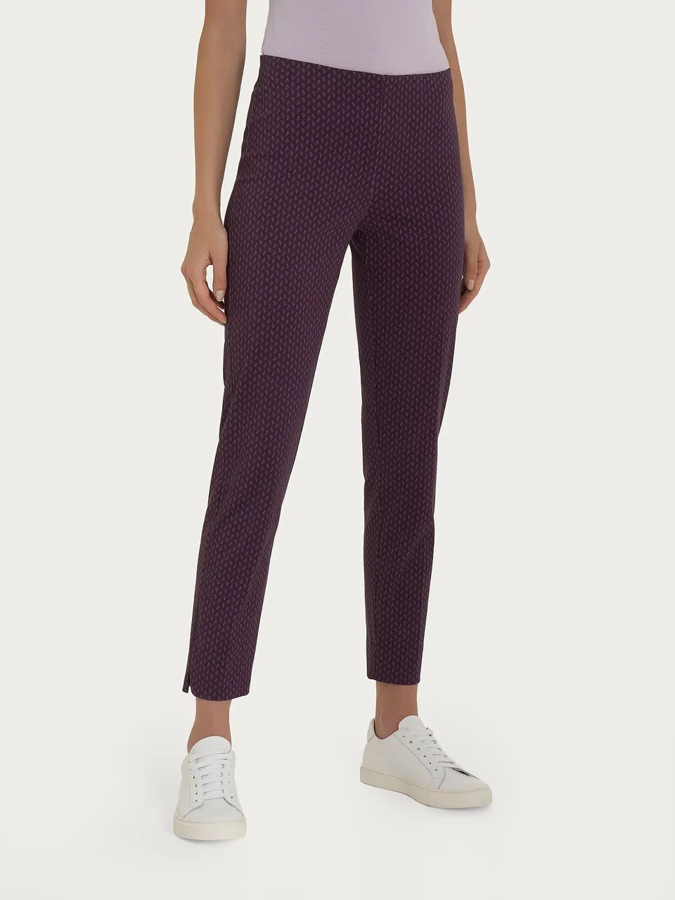Ragno Satin Power The Cigarette Pantalone Capri Plum