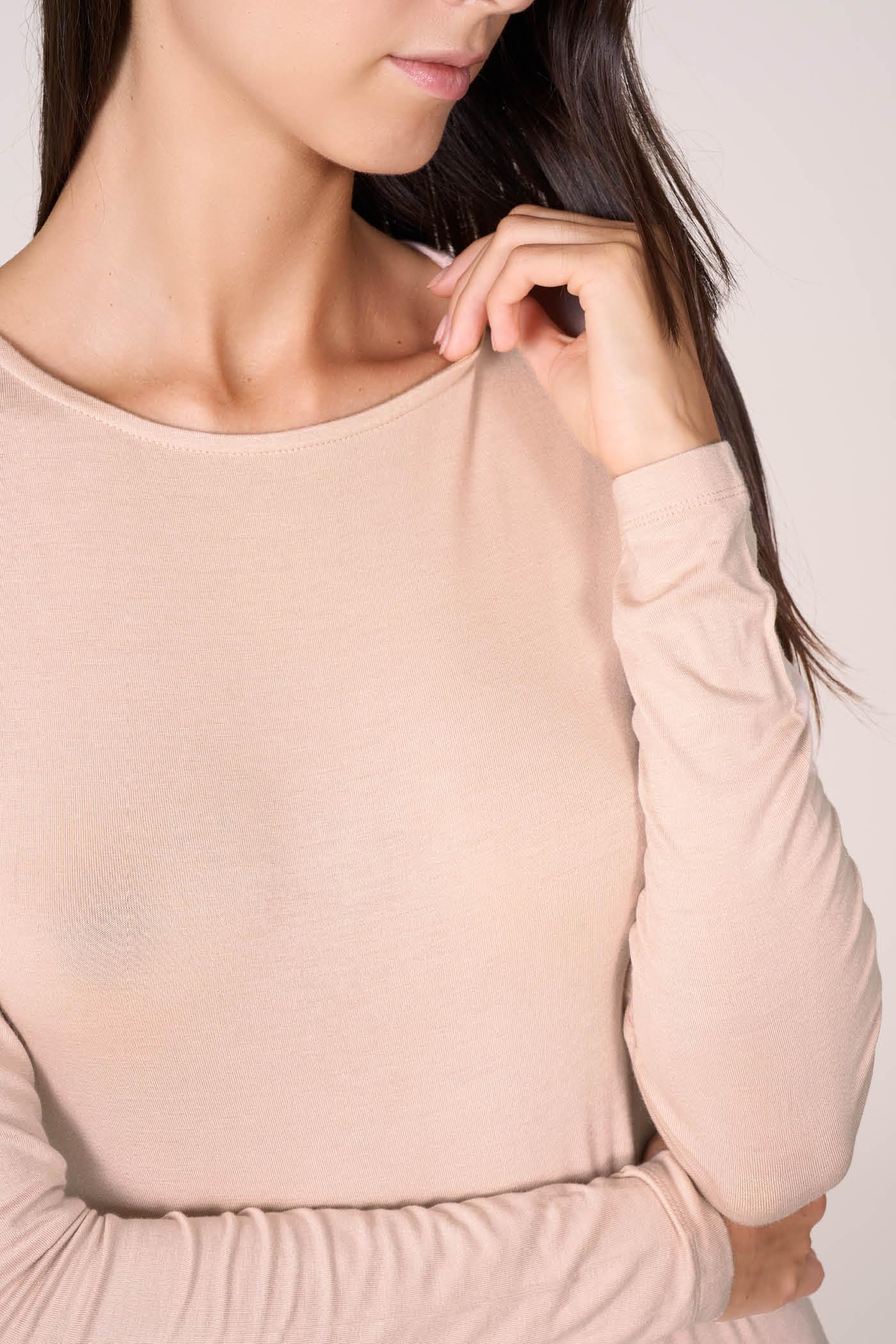 Goldenpoint body scollo a barchetta manica lunga viscosa