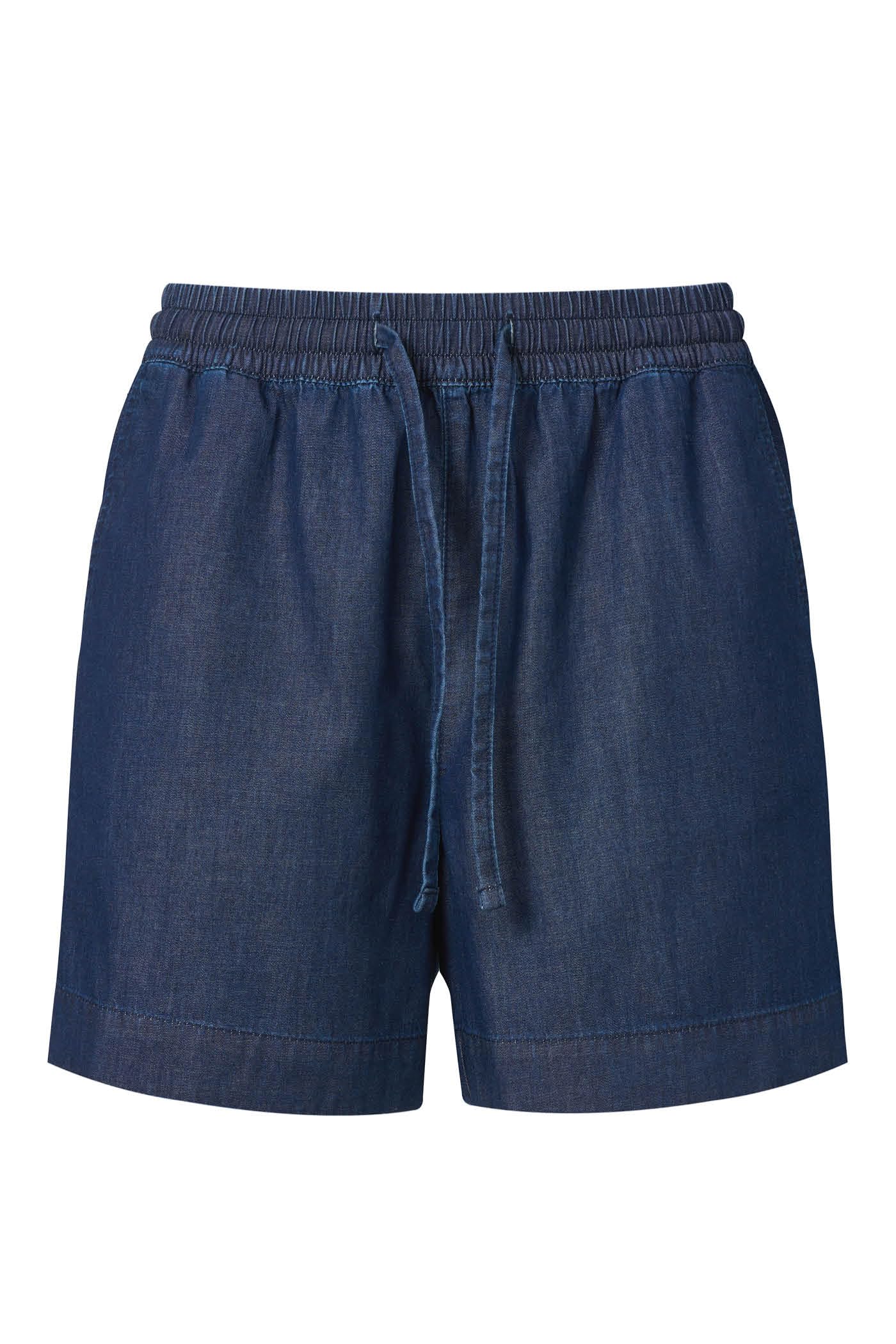 Goldenpoint Effetto Denim Shorts Chambray Copricostume Vita Elasticata