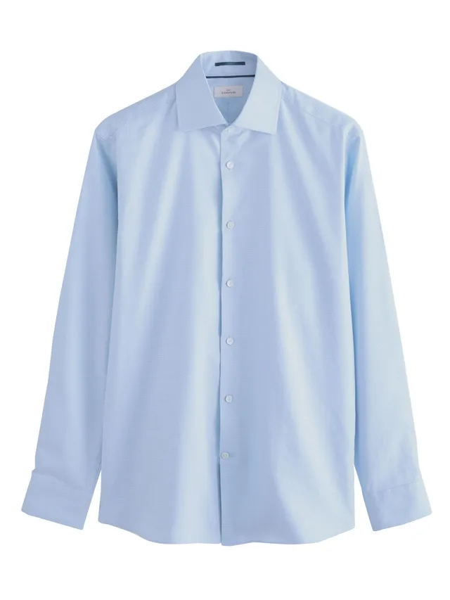 Next Signature camicia elegante uomo 38 blu cotone