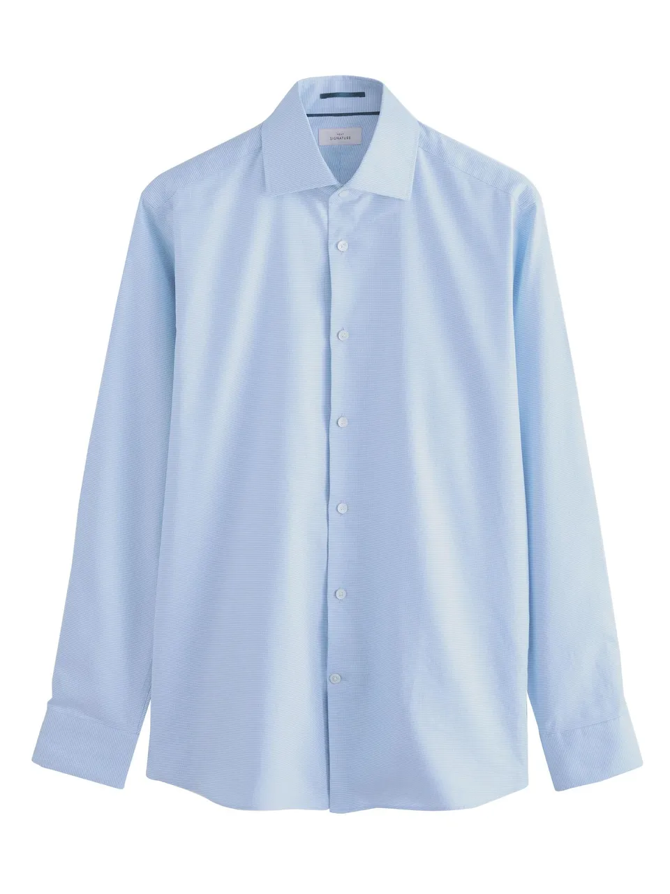 Next Signature camicia elegante uomo 38 blu cotone