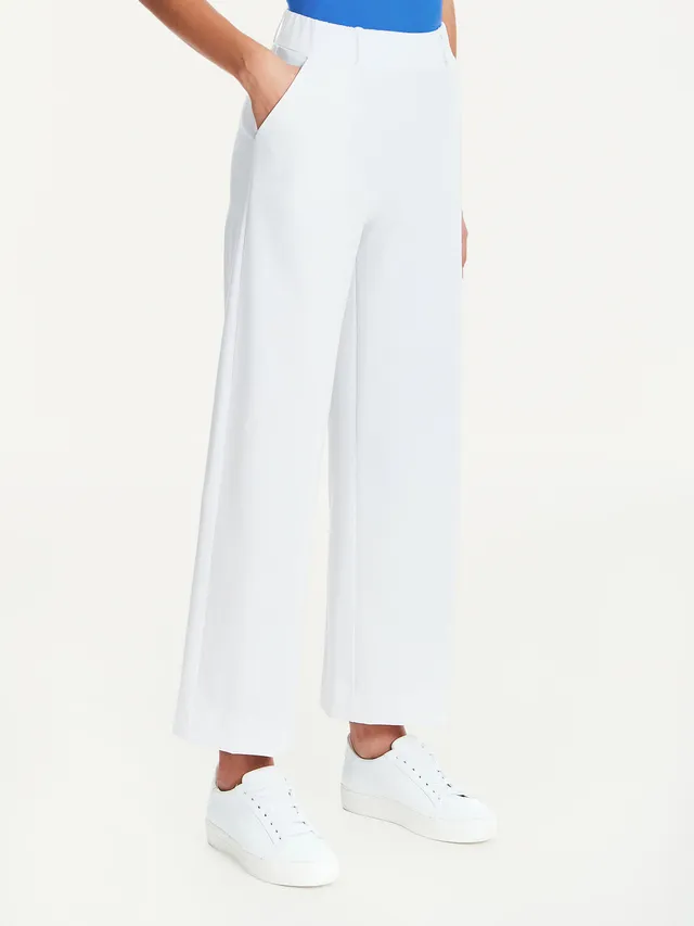 Ragno Compact Light Pantaloni cropped larghi Bianchi tasche