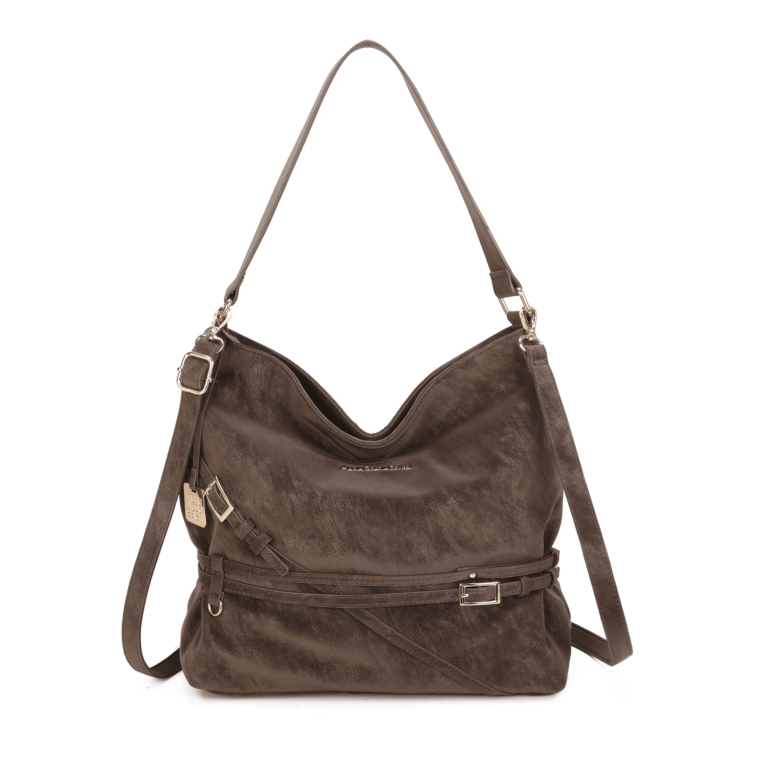 Maria Grazia Severi Hobo borsa a spalla scamosciata capiente