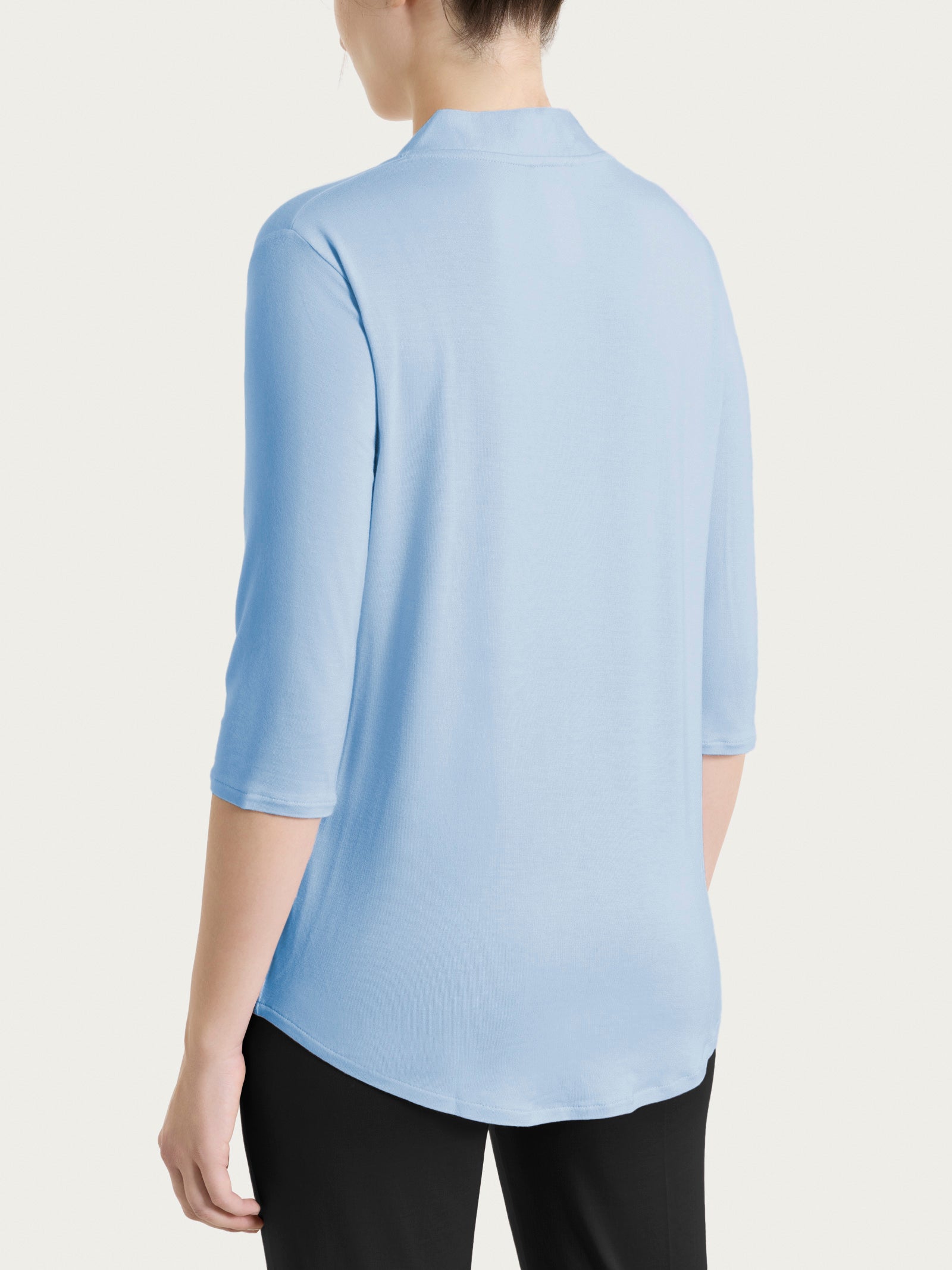 Ragno Viscosa Summer Maglietta Scollo a V Dusty Blue