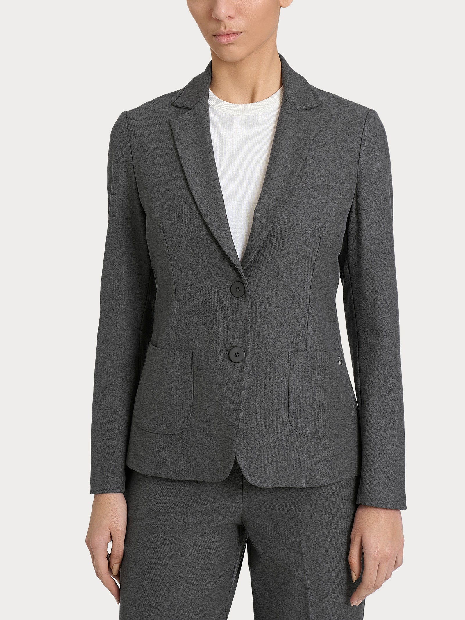 Ragno Flannel Twill blazer due bottoni Ardesia Mel regular