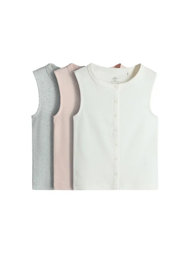 Geo Next The Set canotta bambina 3pz jersey bottoni