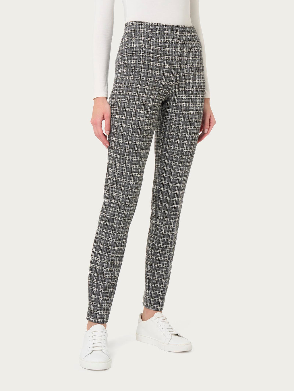 Ragno Compact pantalone sigaretta donna fantasia vapore jacquard