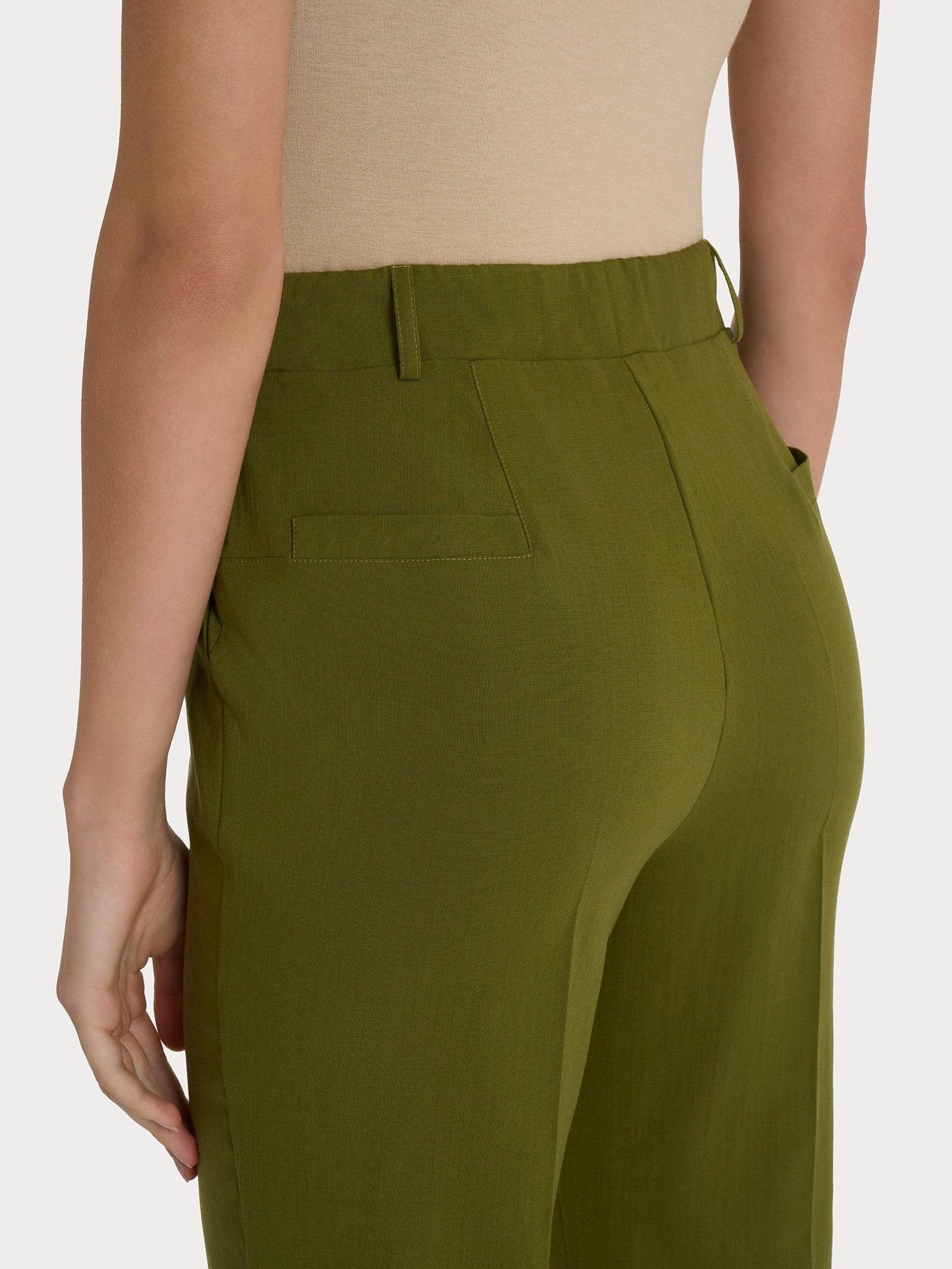 Ragno Super Natural The Chino pantalone slim tencel Sphagnum