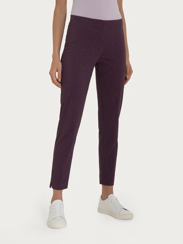 Ragno Satin Power pantalone capri fantasia Plum Perfect