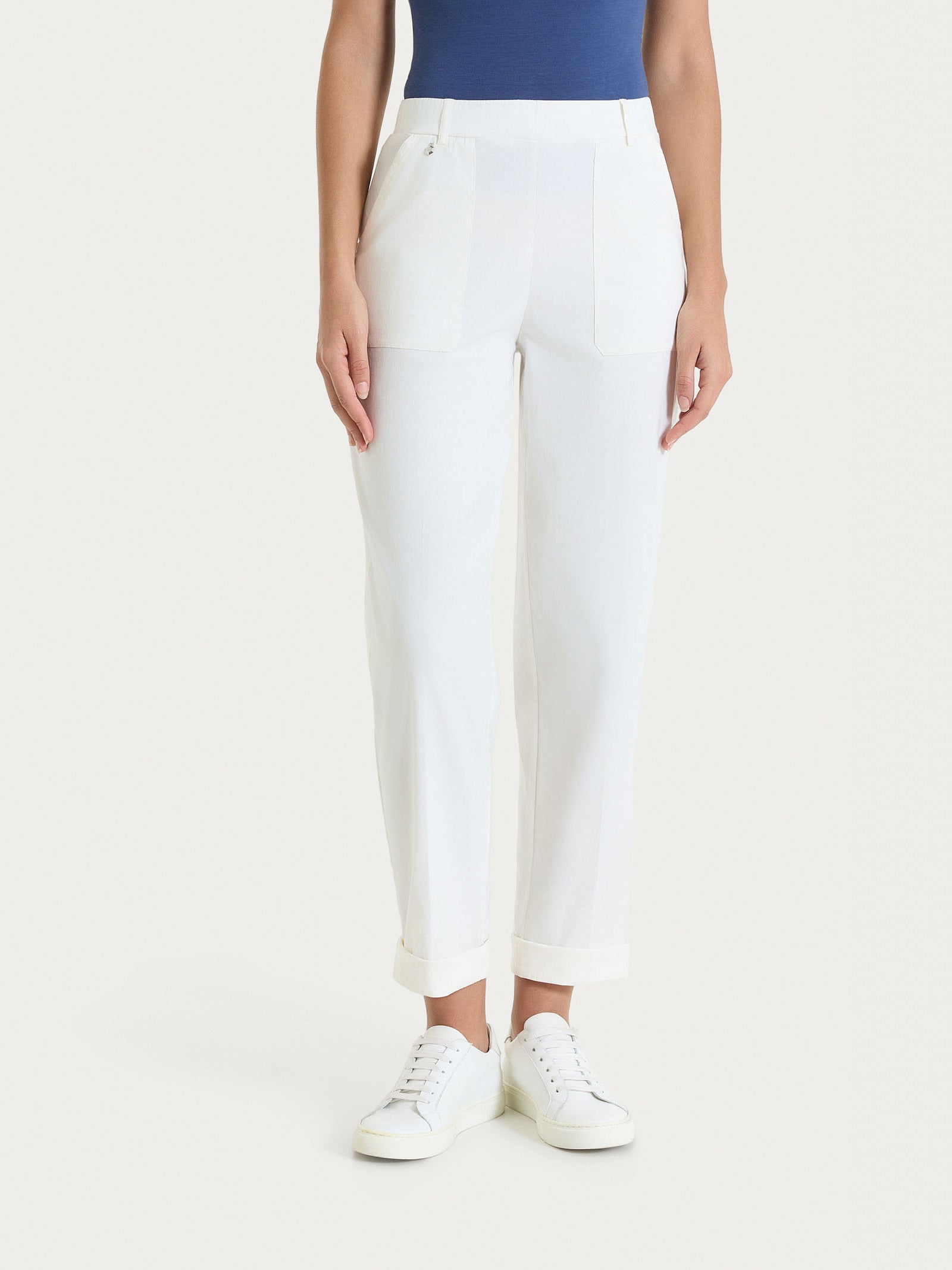 Ragno Linen Super Fresh Pantalone Carota Candido Lino