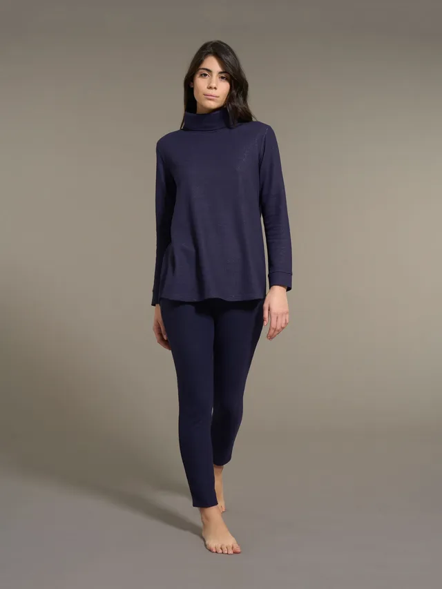 Ragno Sweet Emotion pigiama lungo pile lurex tenebre