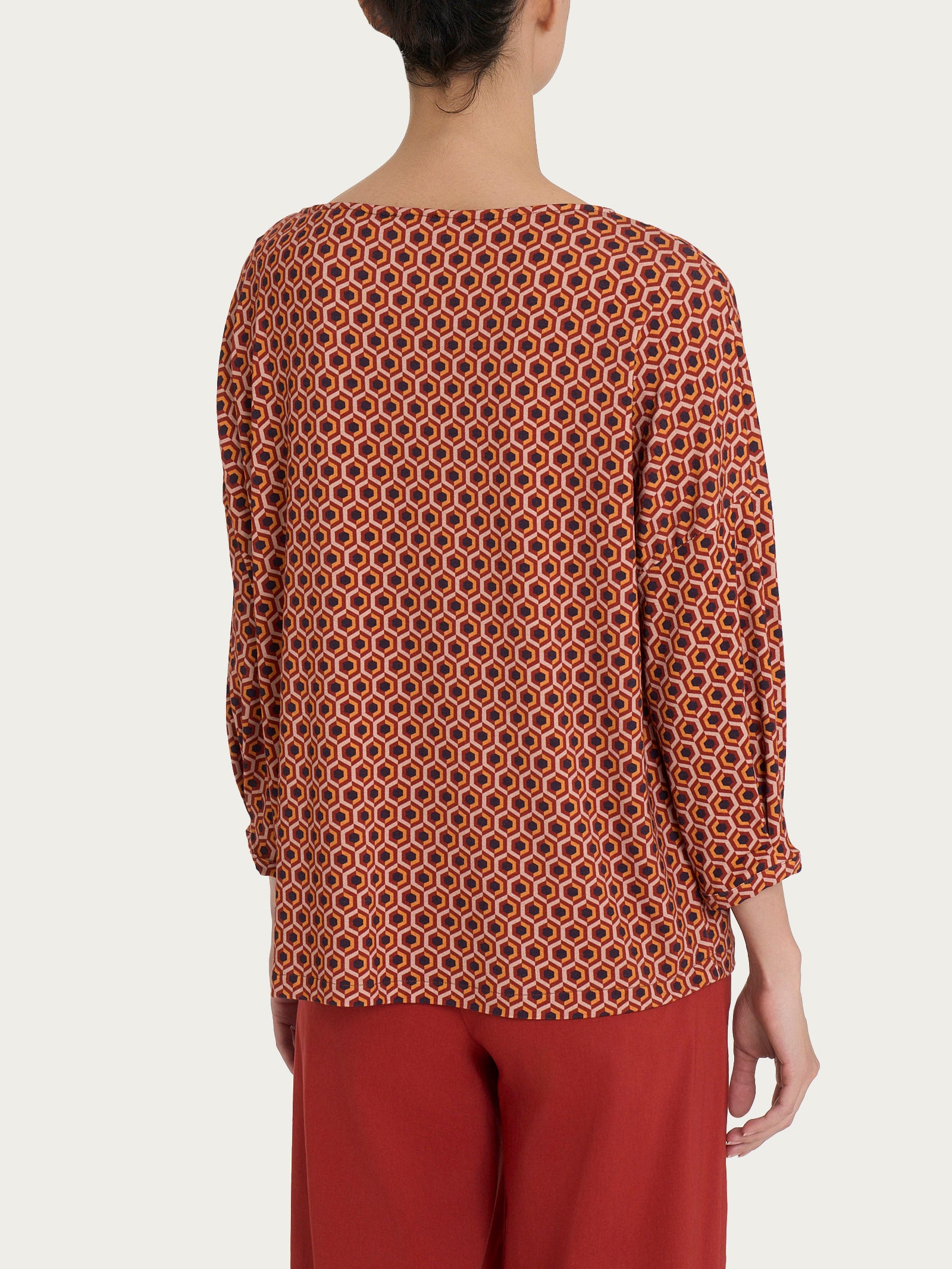 Ragno Scollo a barchetta maglietta manica 3/4 Fant. Red Ochre