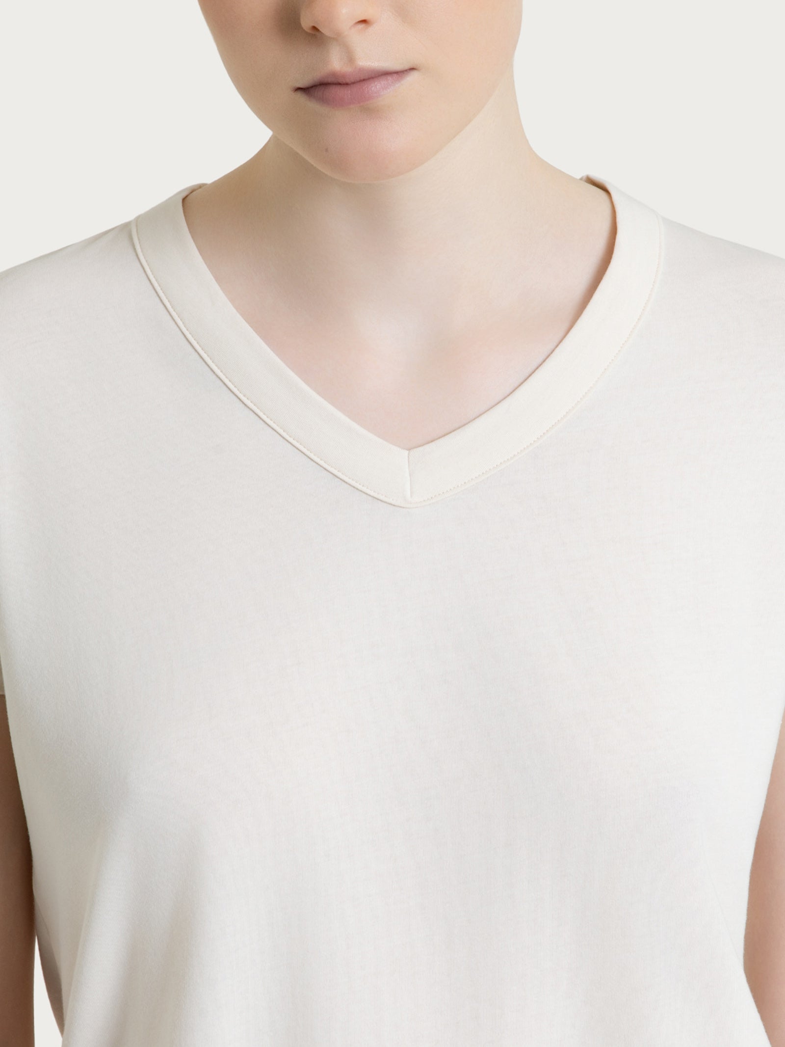 Ragno Ultralight Maglietta Donna Champignon Scollo a V Cotone