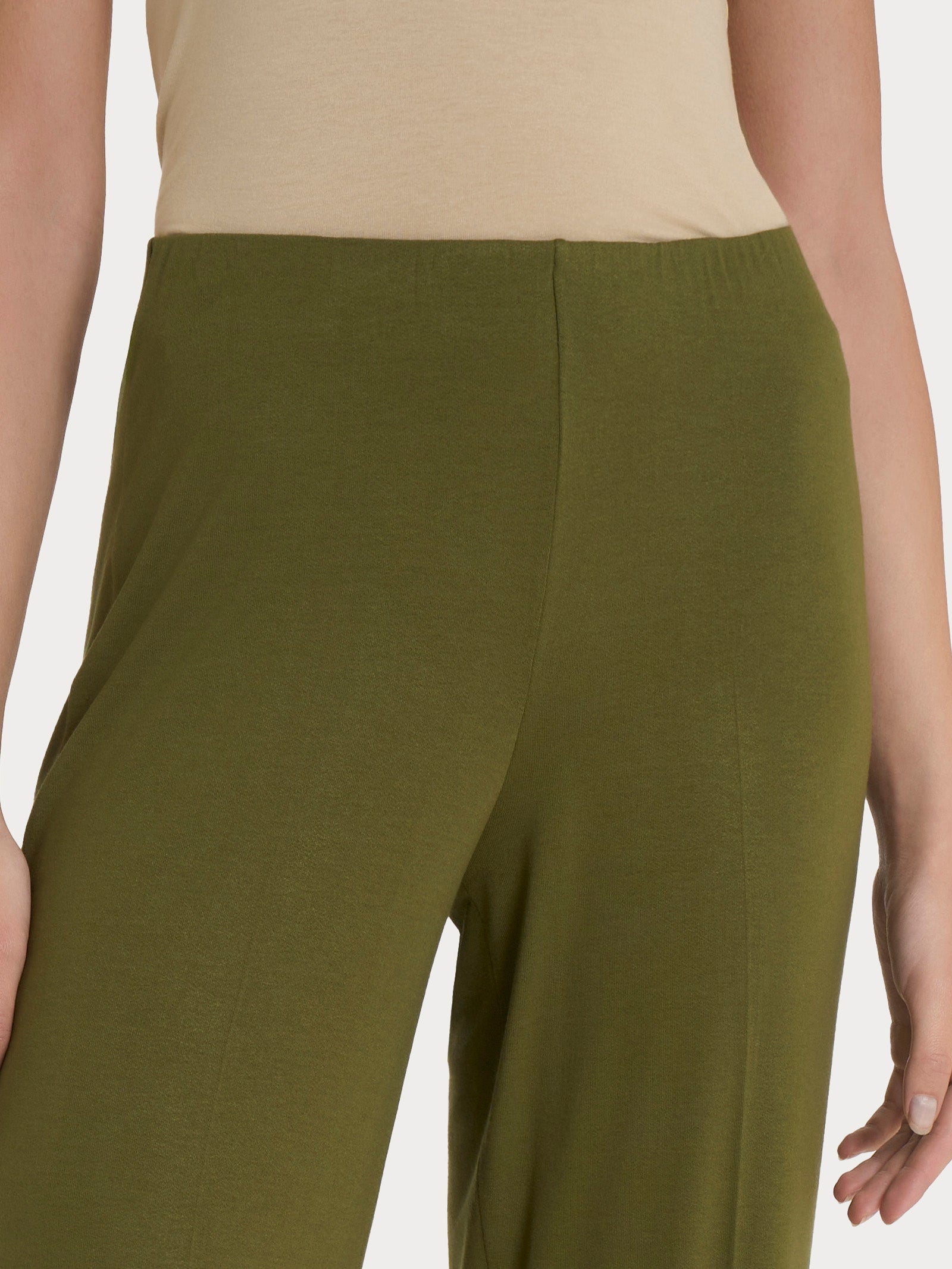 Ragno Relaxed Wardrobe pantalone ampio Sphagnum in viscosa