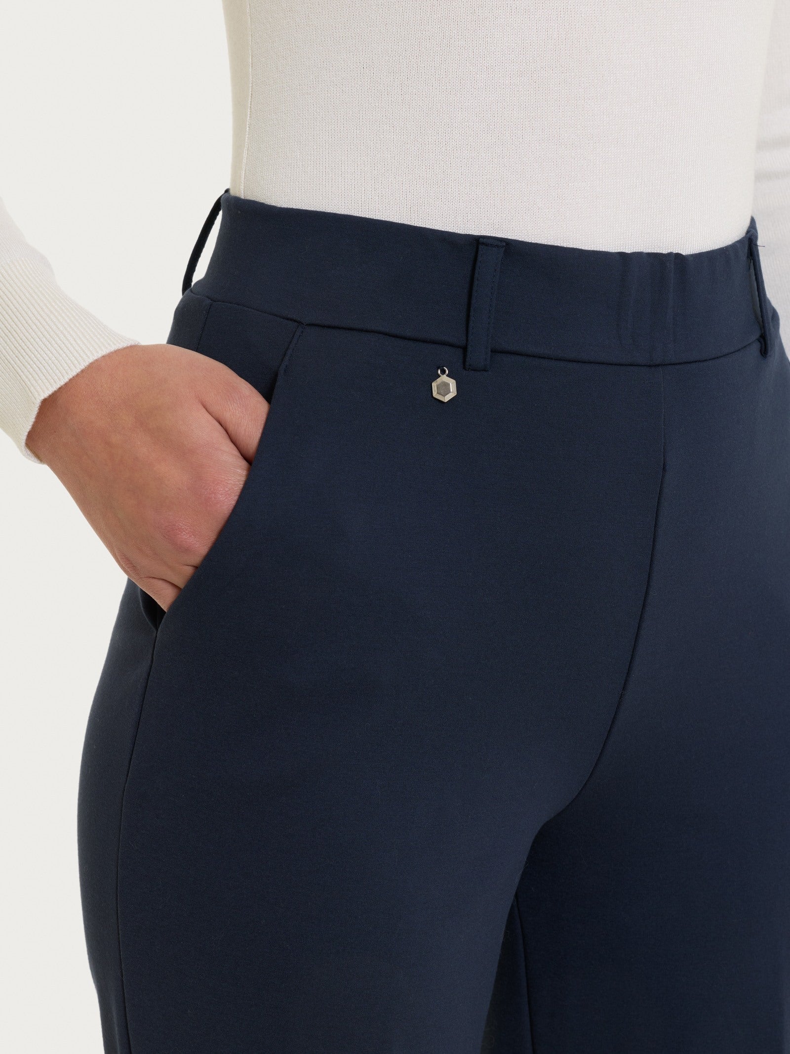 Ragno Cashmere Compact Pantalone Ampio Bleu