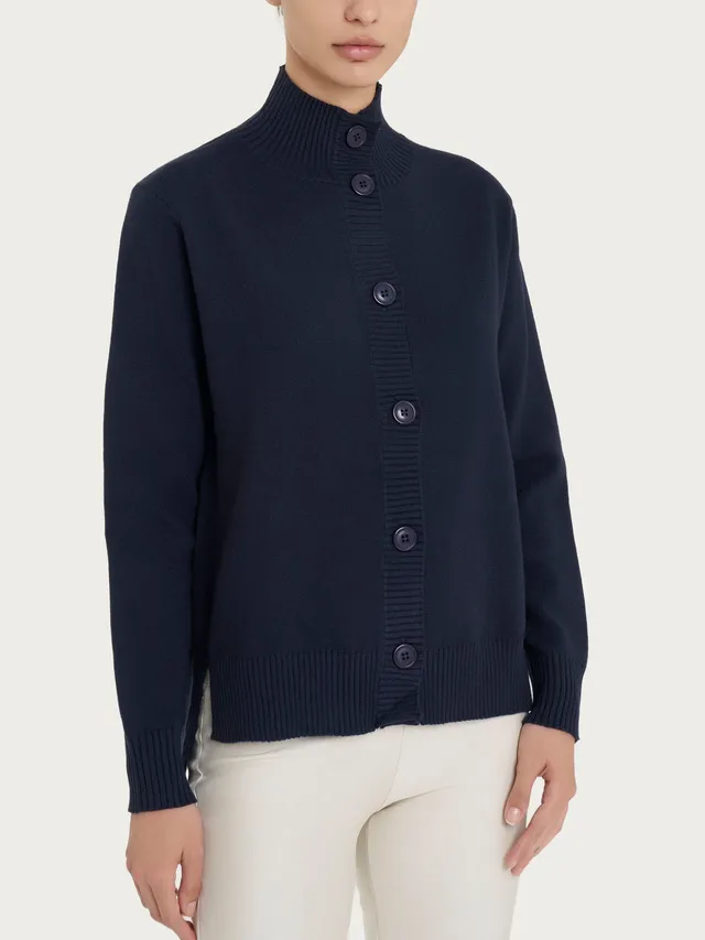 Ragno Four Seasons cardigan aperto blu bottoni