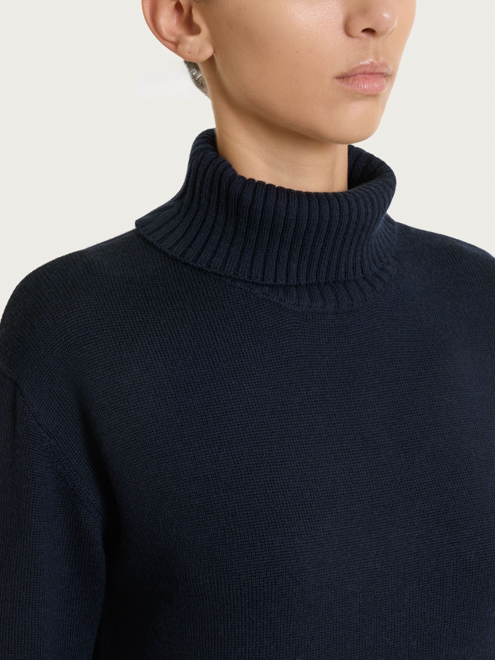 Ragno Merino Soft Dolcevita leggera lana blu