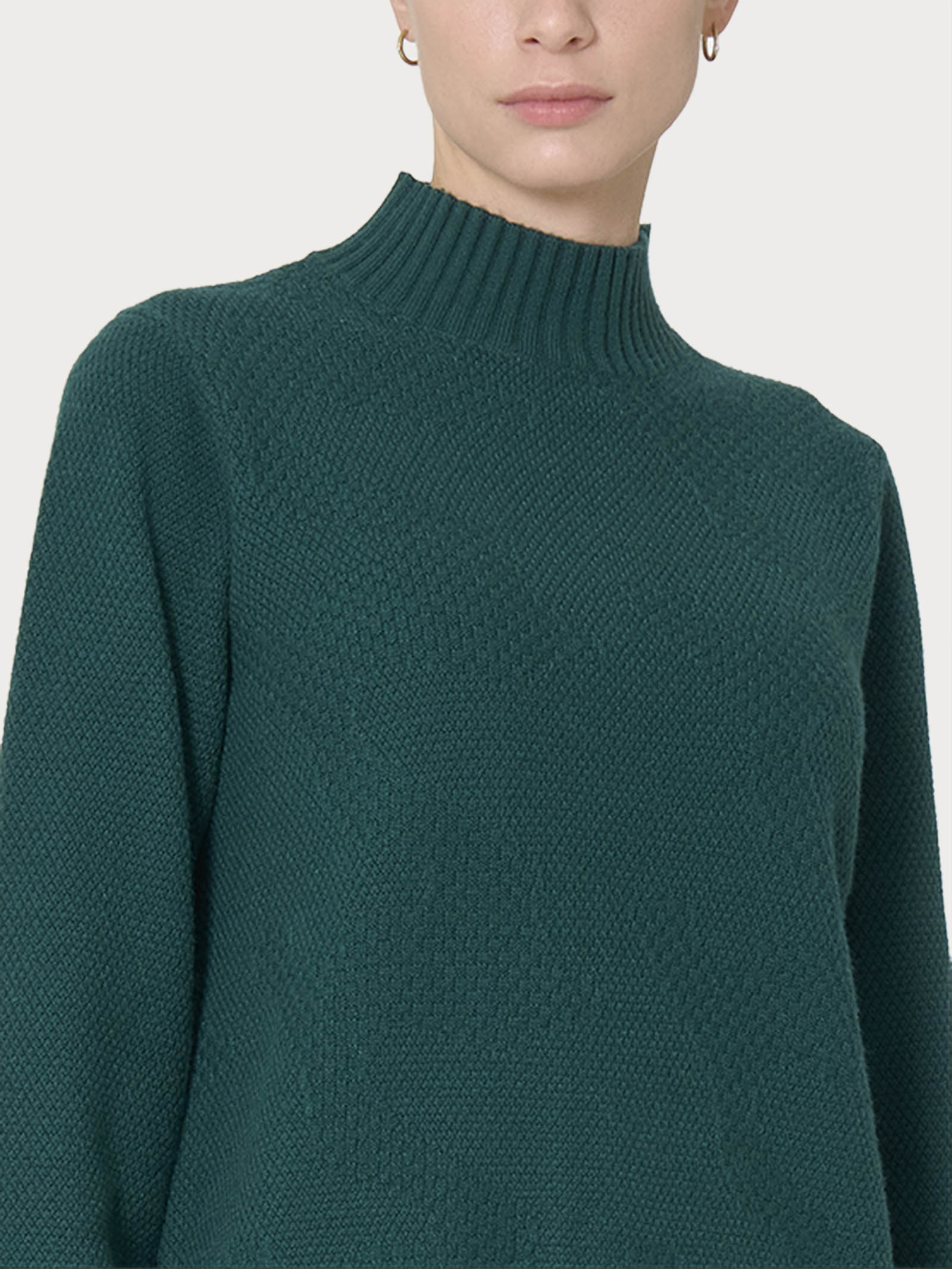 Ragno Lupetto Punto Riso Maglia Viscosa Rain Forest