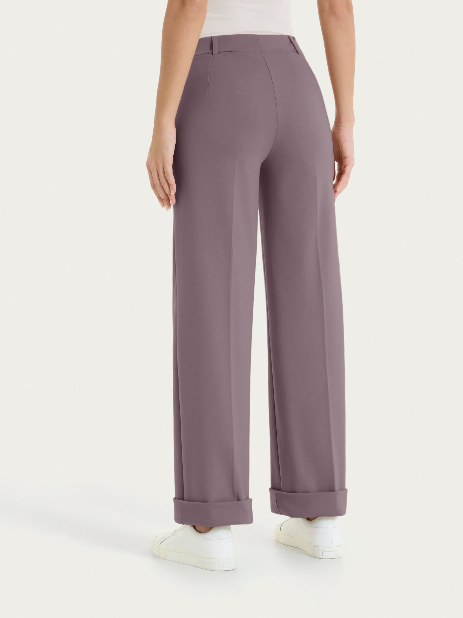 Ragno Compact Light Pantalone ampio tasche plum truffle