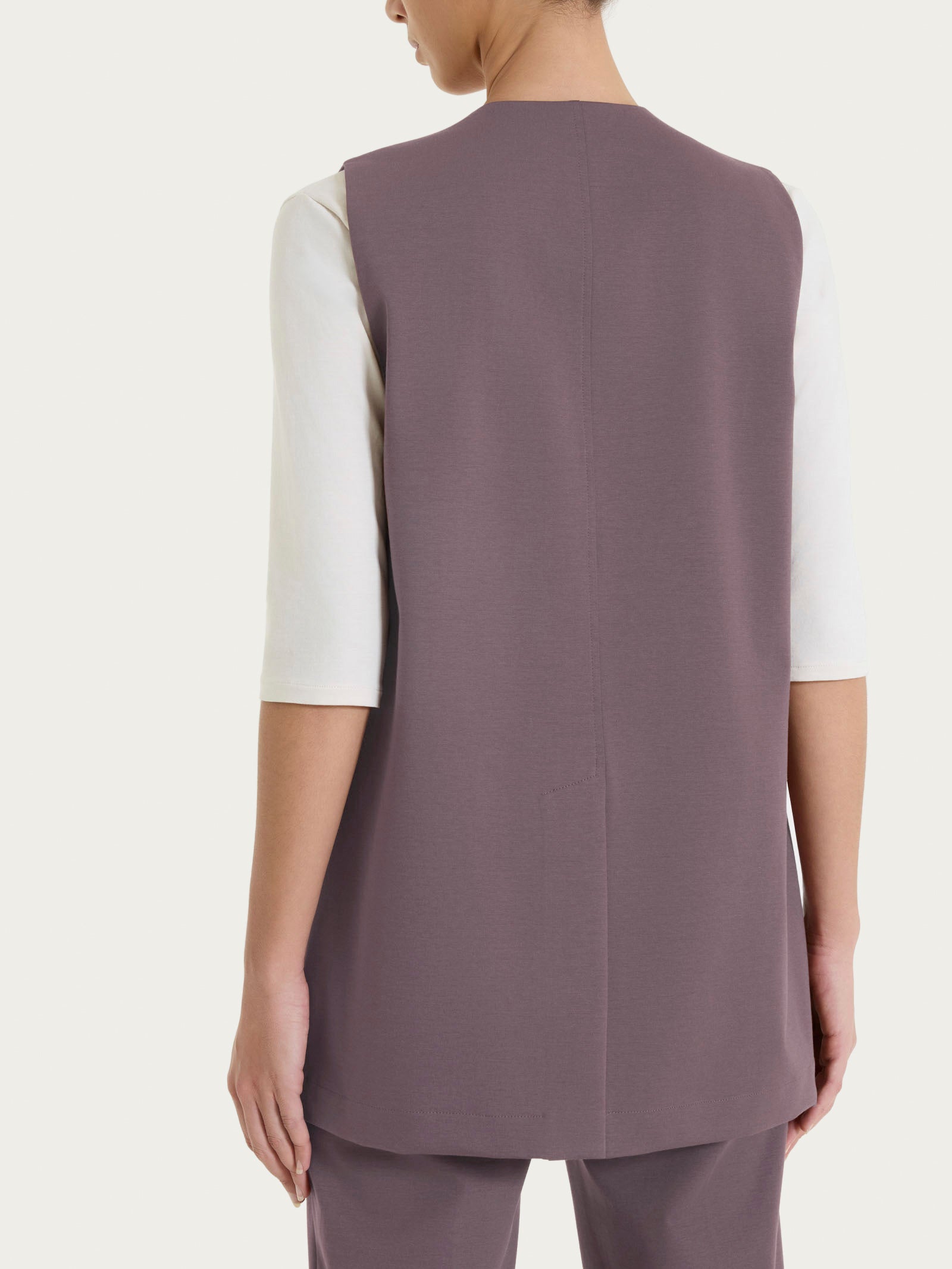 Ragno Compact Light Gilet Donna Aperto Plum Truffle