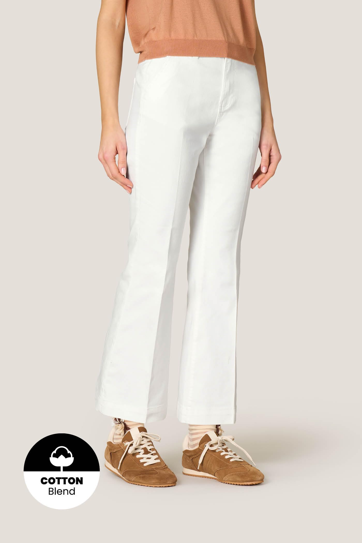 Goldenpoint Donna Jeans Cropped Svasato Tasche Frontali