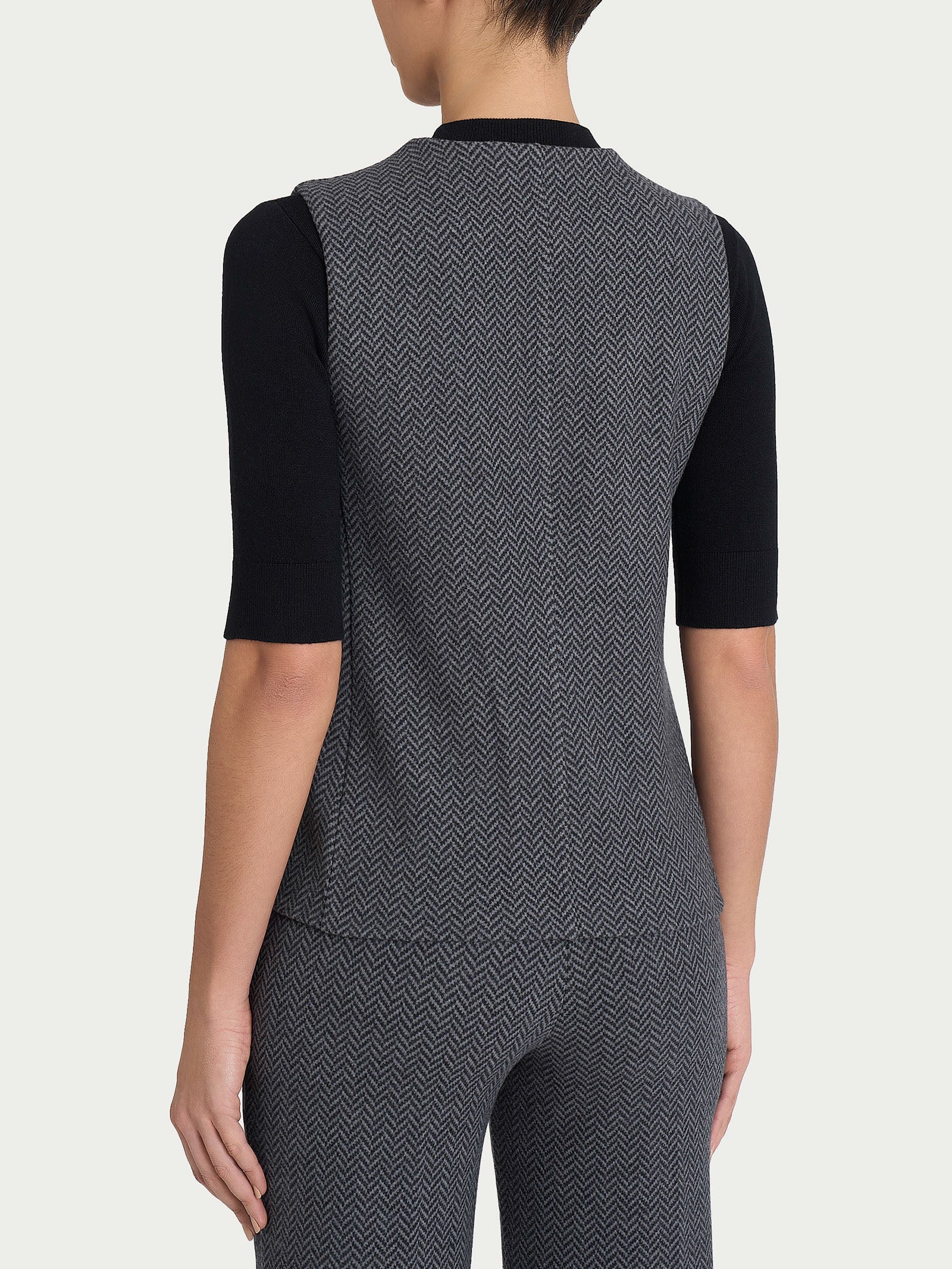 Ragno Comfort gilet quattro bottoni Eco Jacquard Fant.Oscuro Mel