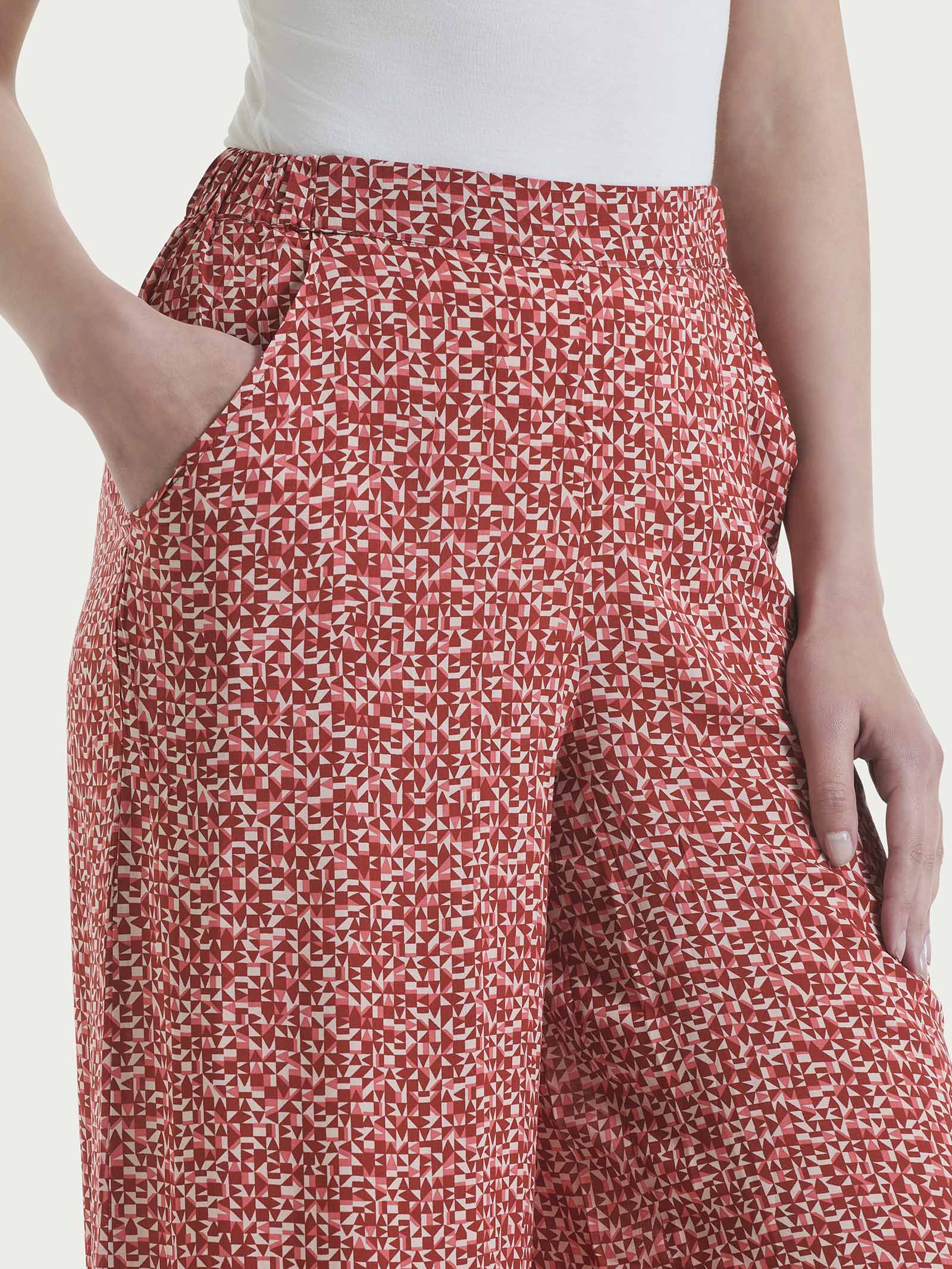 Ragno Ecoseta Dubarry pantalone palazzo donna rosa
