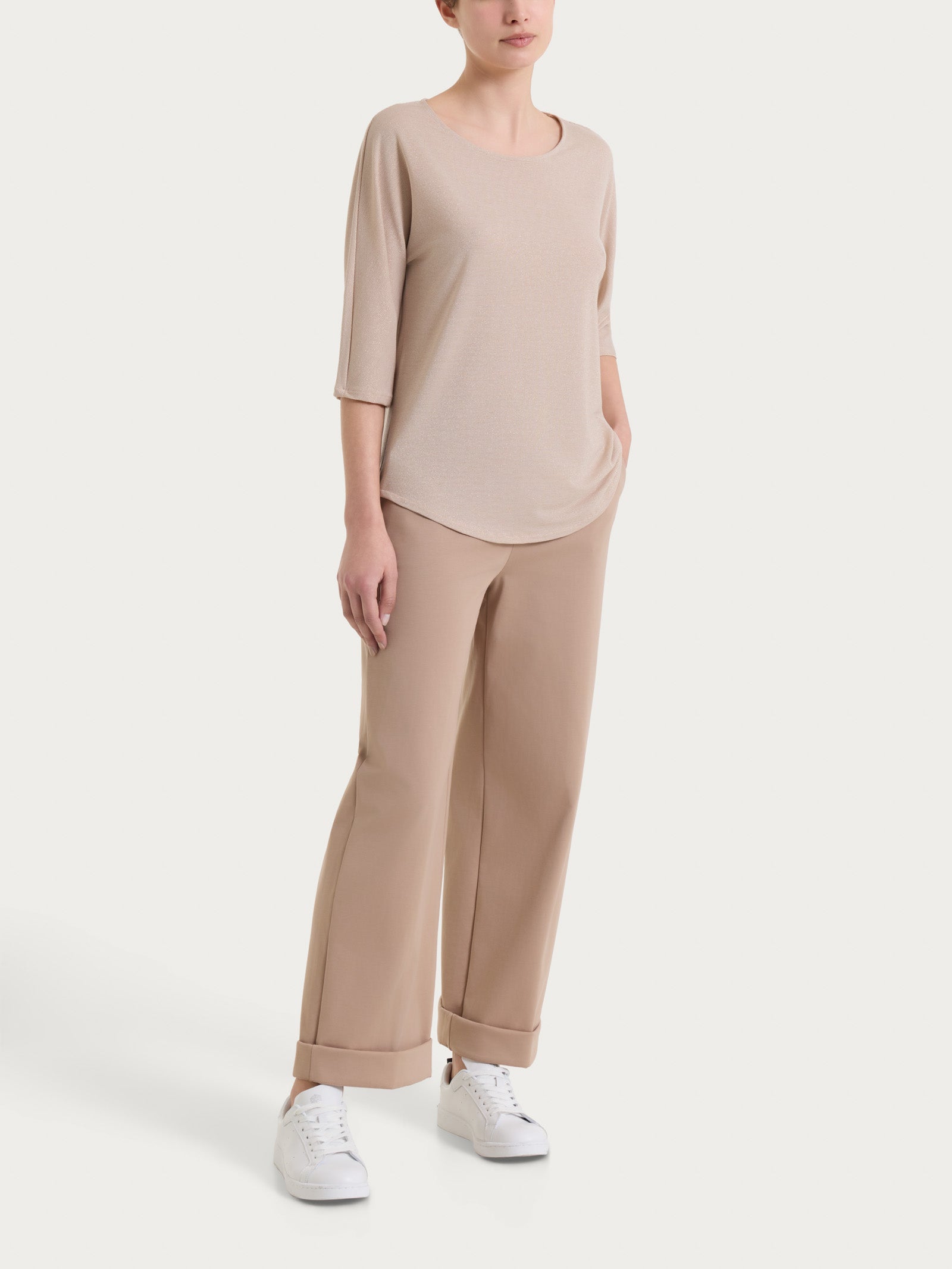 Ragno Summer Light Maglietta Kimono 3/4 Almond Peach lurex