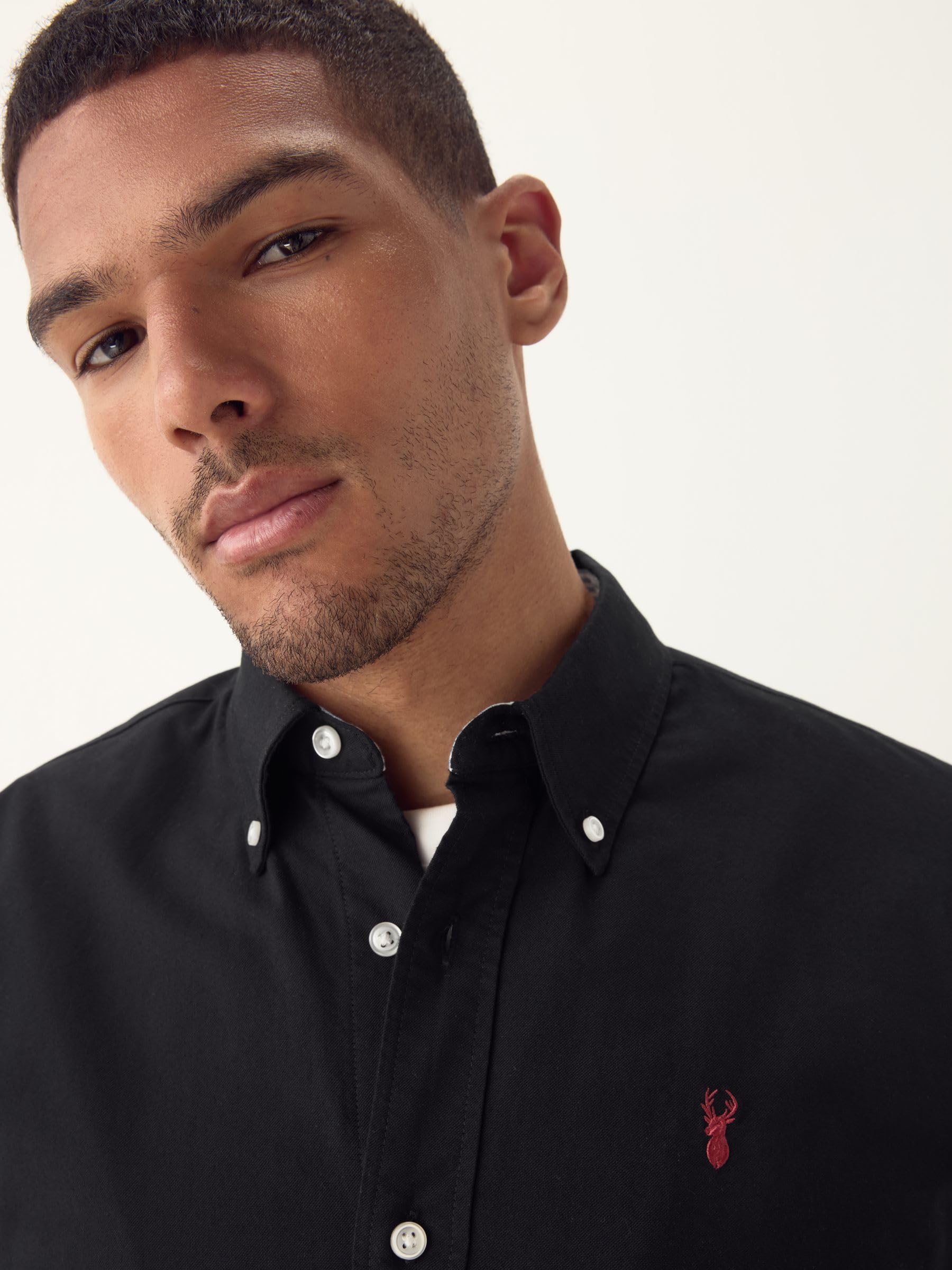 Next Camicia Oxford Maniche Corte Uomo M Nera regular