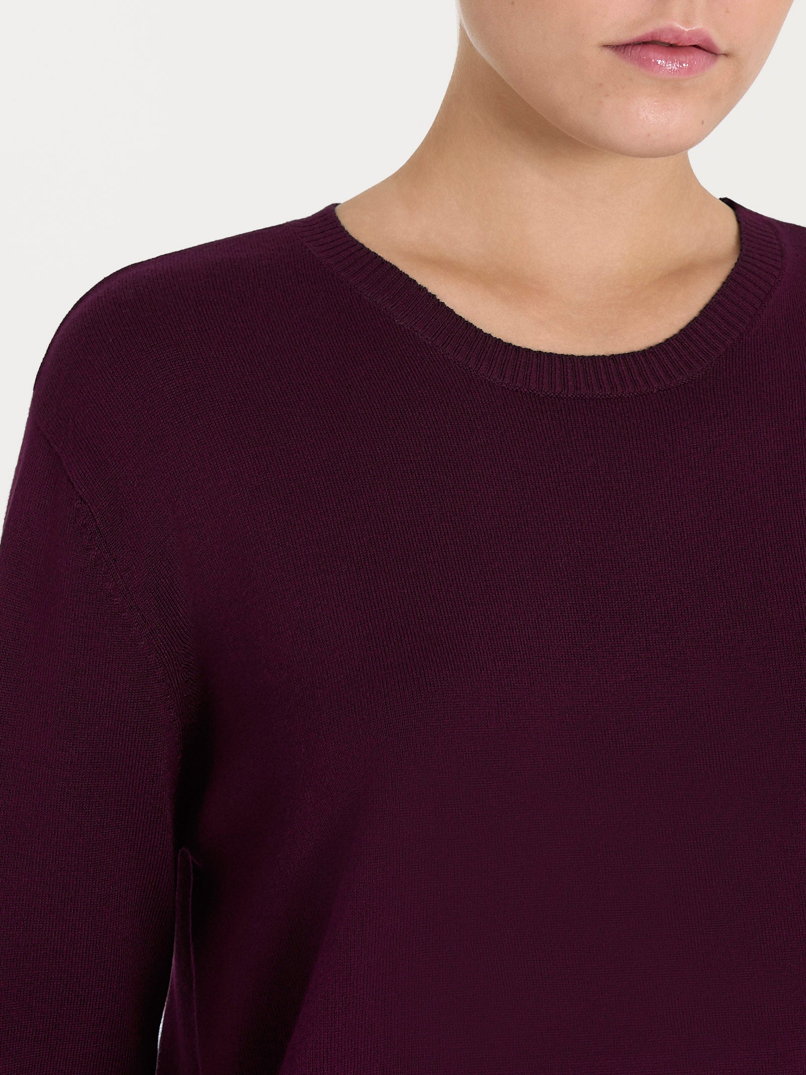 Ragno Four Seasons maglia girocollo viola boxy Fig