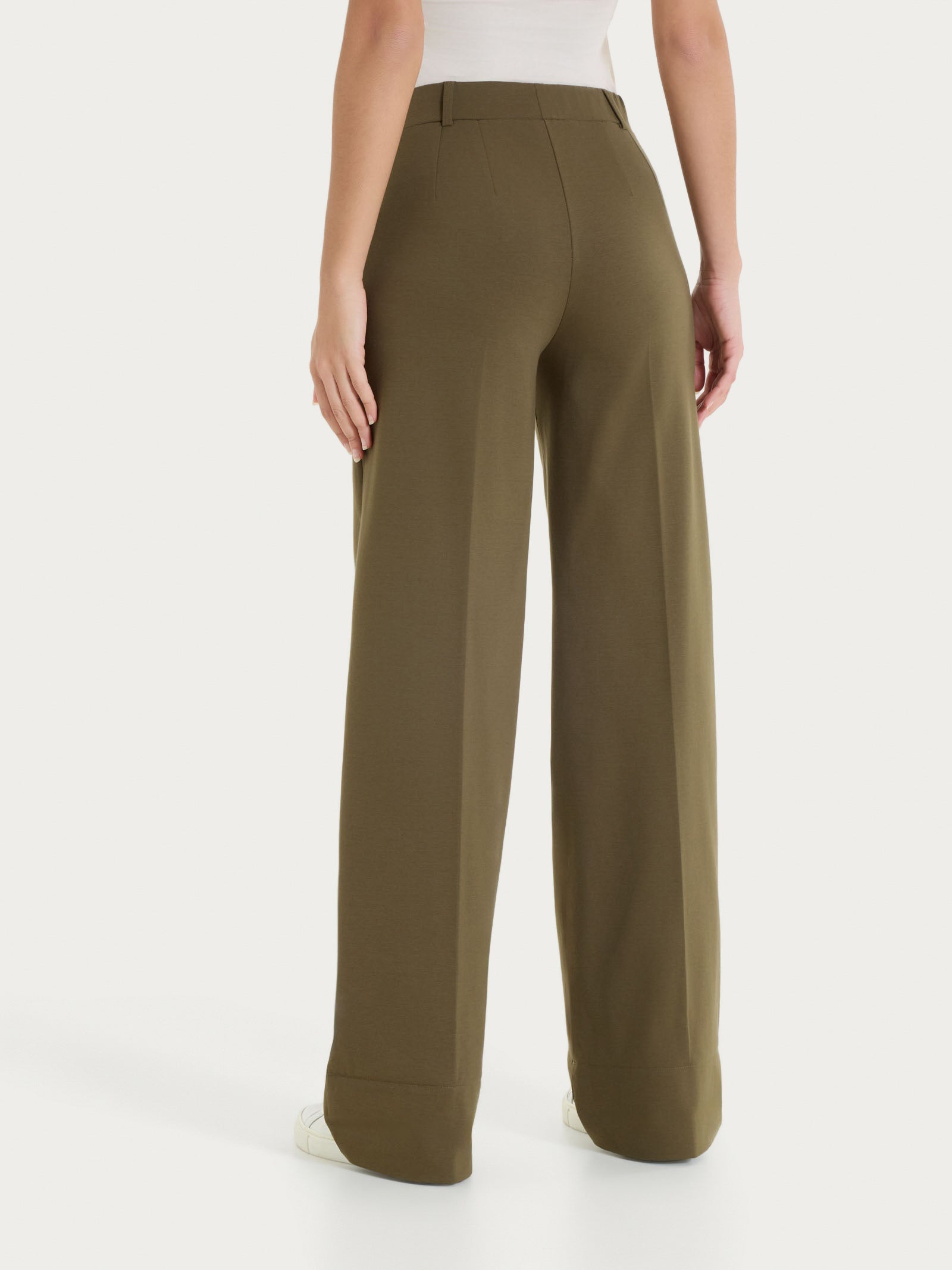 Ragno Compact Light Pantalone Ampio Tasche Dark Olive gamba larga