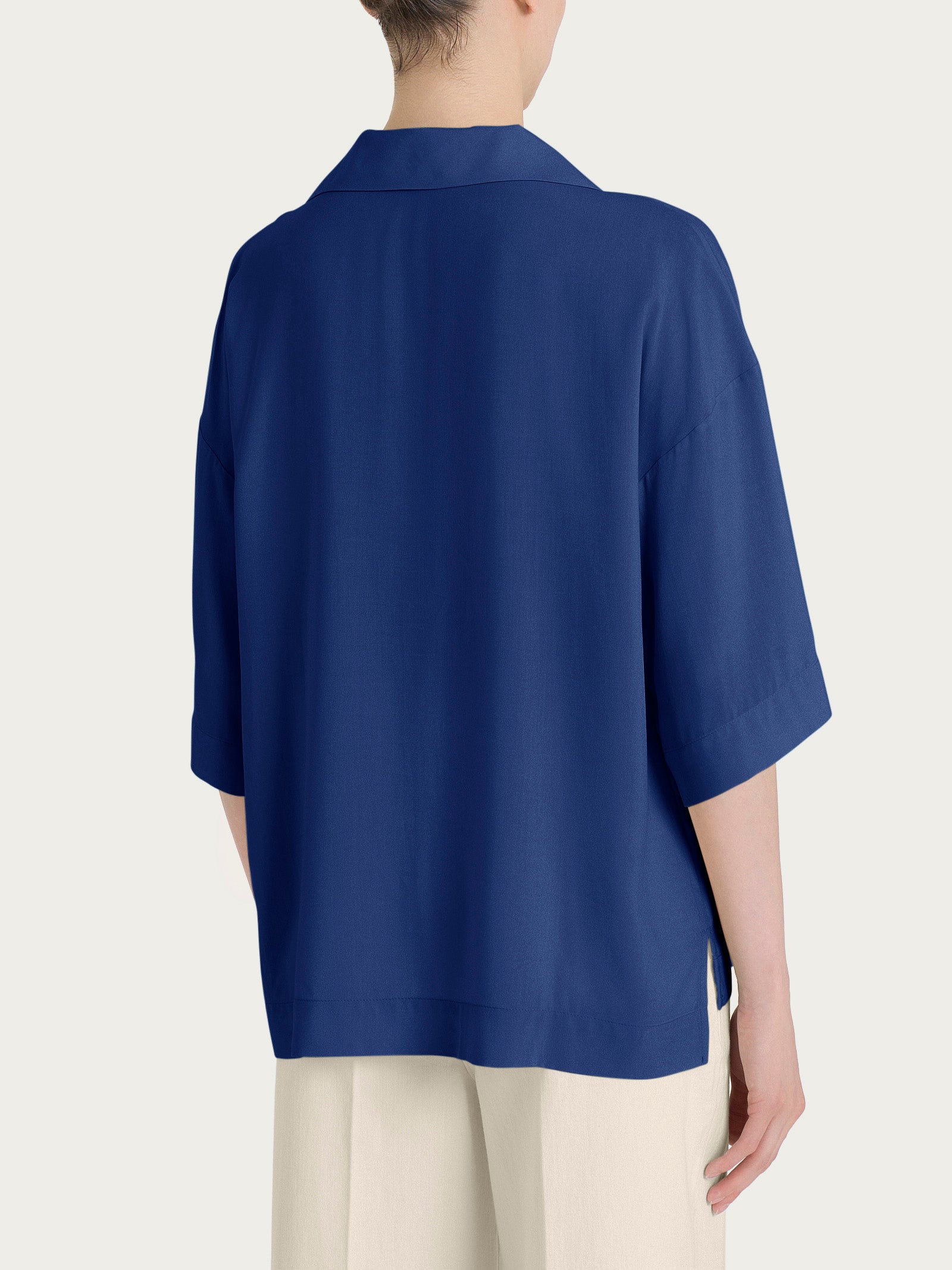 Ragno EcoSeta Blusa Polo Blueberry Boxy Viscosa