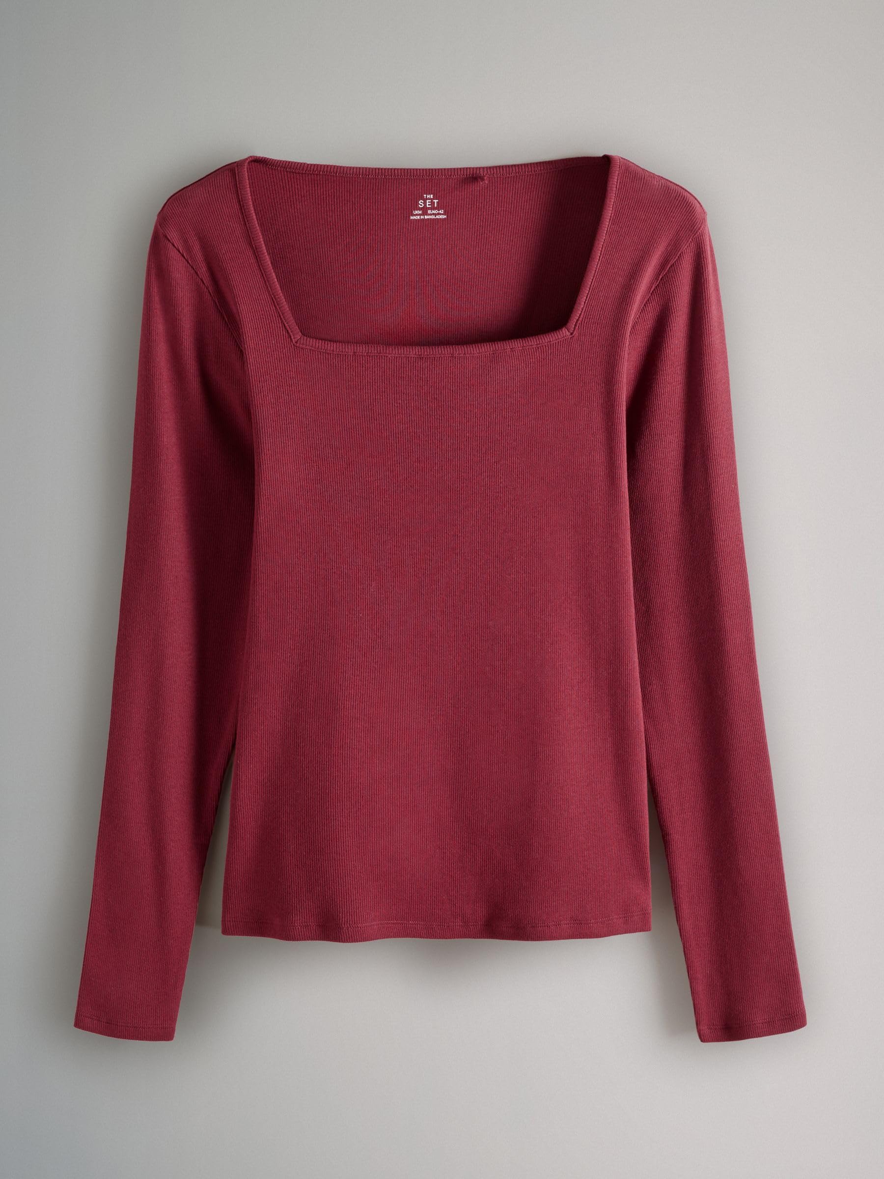 Geo Next The Set maglia coste manica lunga scollo quadrato 4 pezzi