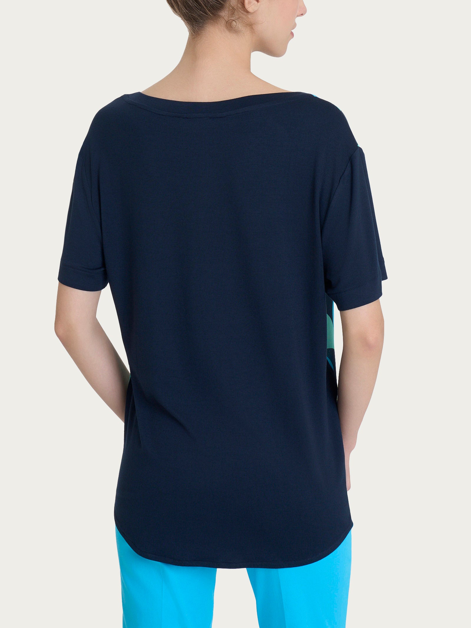 Ragno Viscosa Summer maglietta barchetta Pool Blue