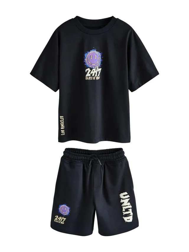 Next Completo Maglietta e Shorts Bambino Nero