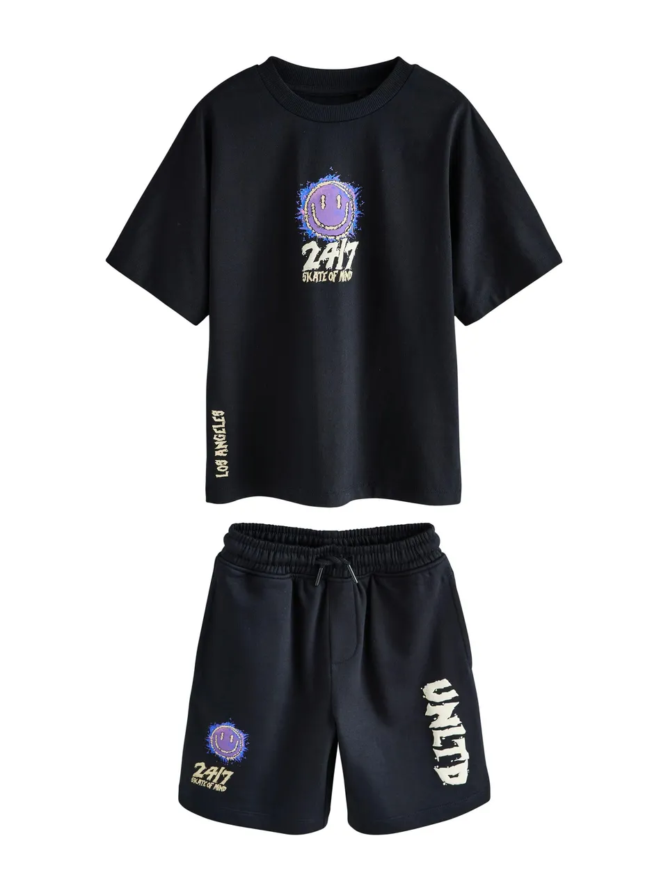 Next Completo Maglietta e Shorts Bambino Nero